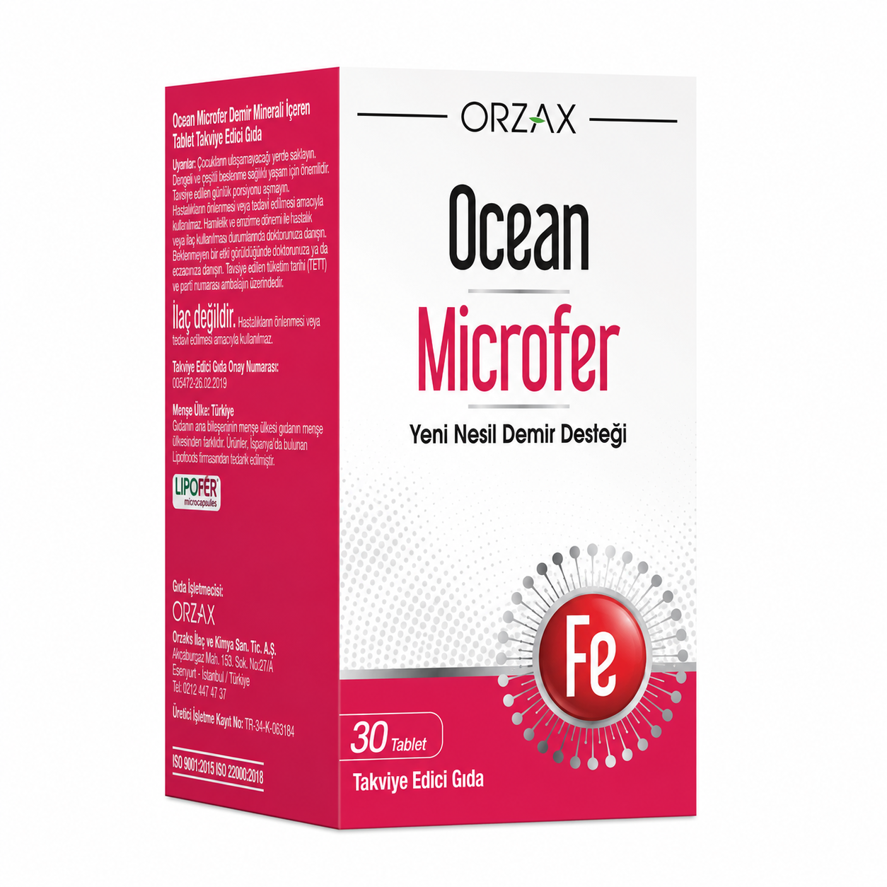Orzax Ocean Microfer 30 Tablet Gentle Iron Support for Everyday Wellness Bone and Immune Support