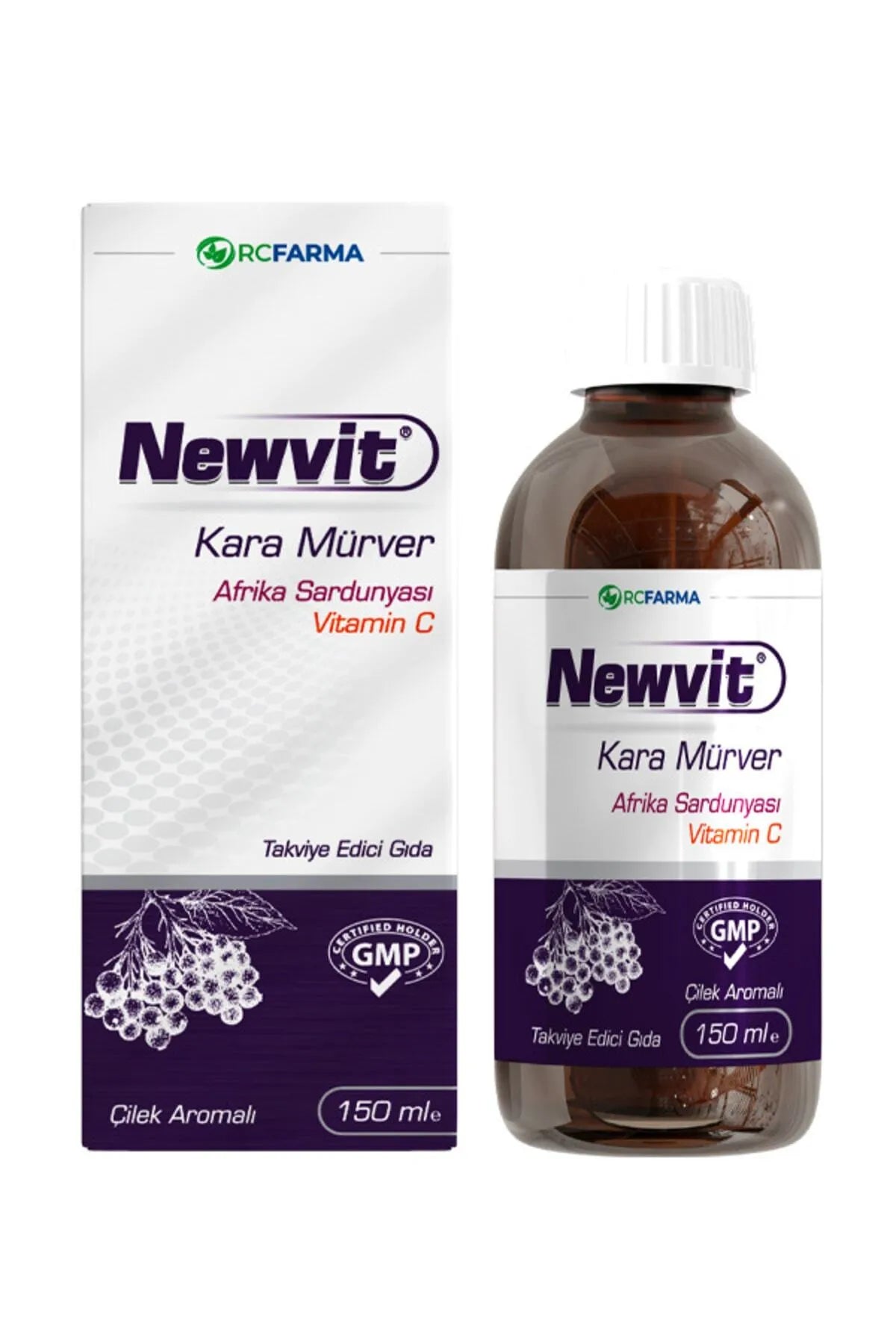 Newvit Black Elderberry, African Geranium 150 ml