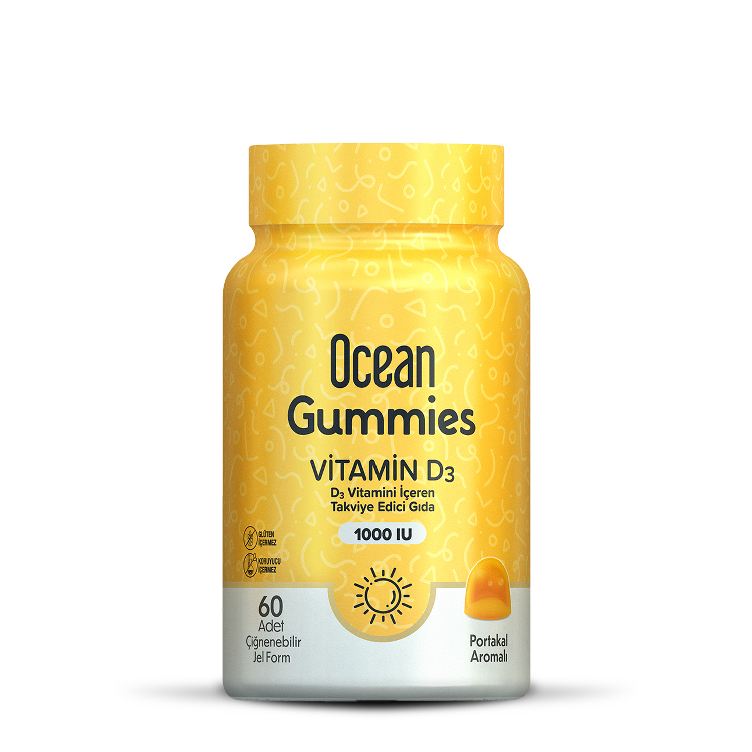 Orzax Ocean Gummies Vitamin D3 60 60 chewable gel forms