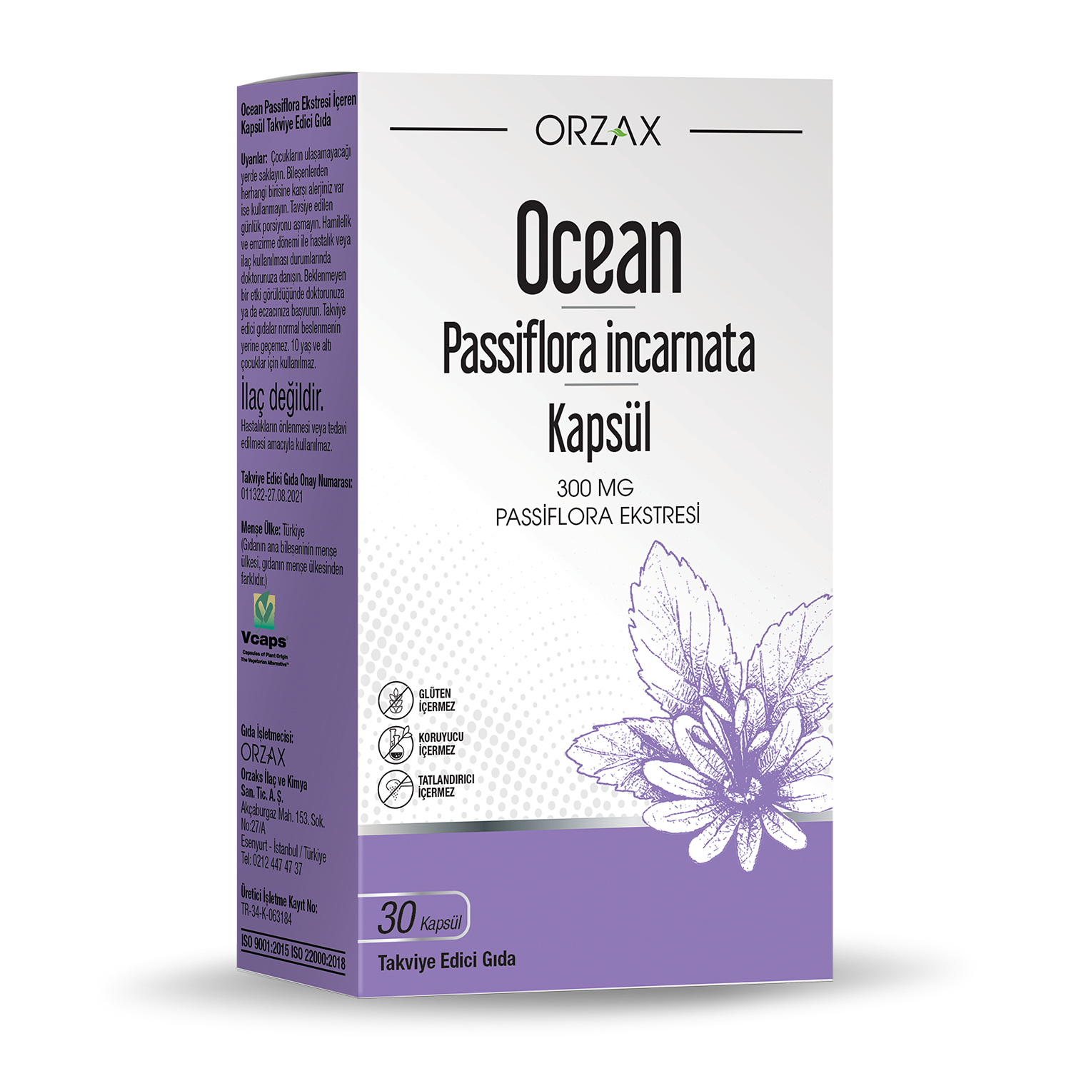 Orzax Ocean Passiflora Incarnata 30 Capsules