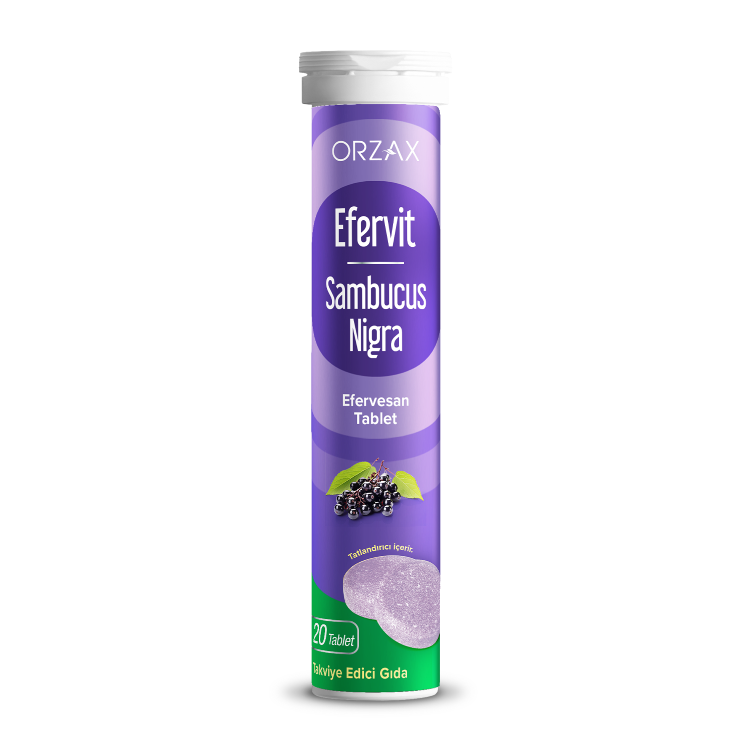 Orzax Ocean Efervit Sambucus Nigra Black Elderber 20 effervescent tablets