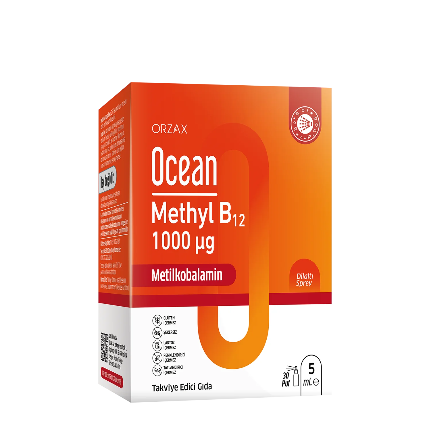 Orzax Ocean Methyl B12 1000 µg 5 ml Spray