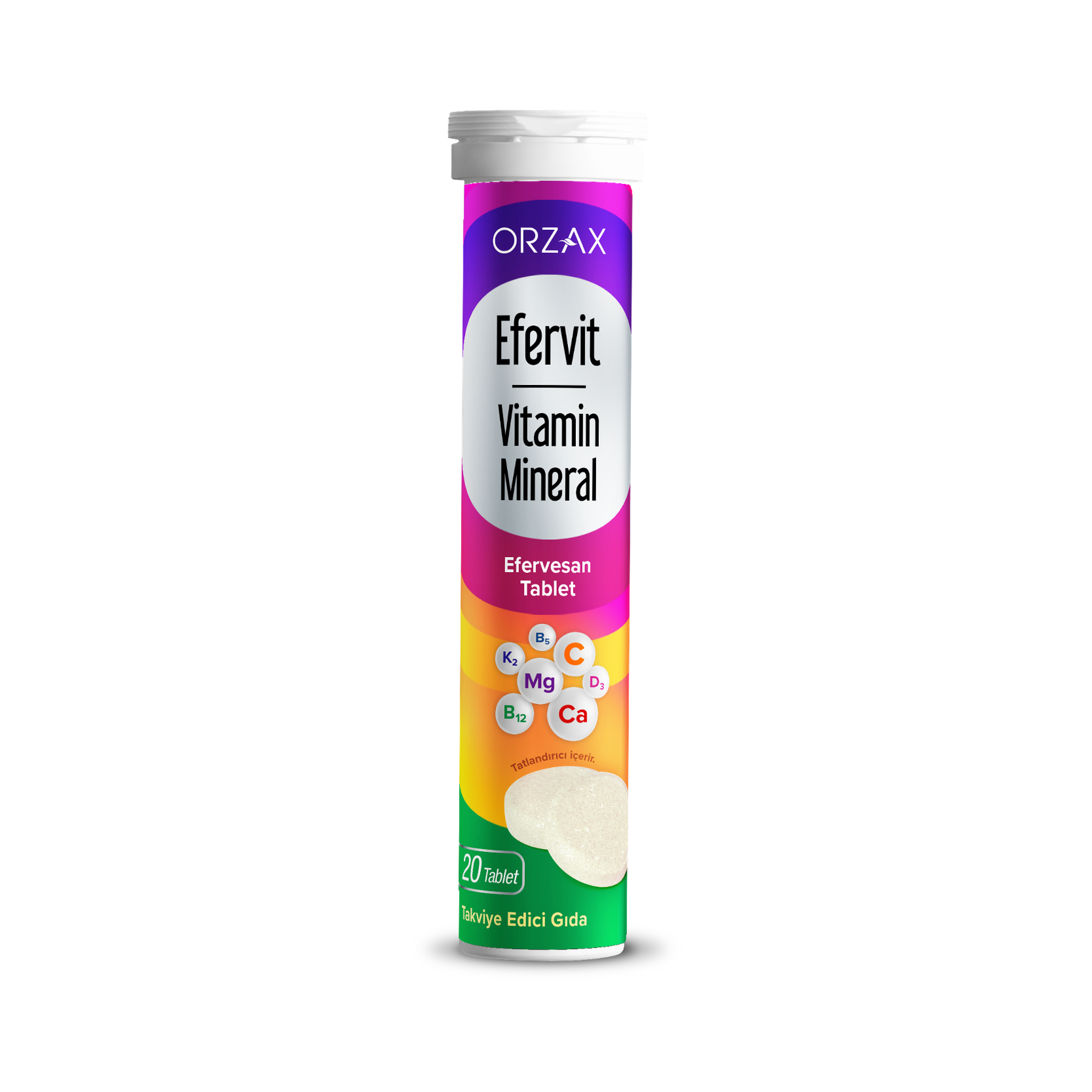 Orzax Ocean Efervit Multivitamin Mineral 20 Effervescent Tablets - 12 Vitamins 5 Minerals-Immune Support