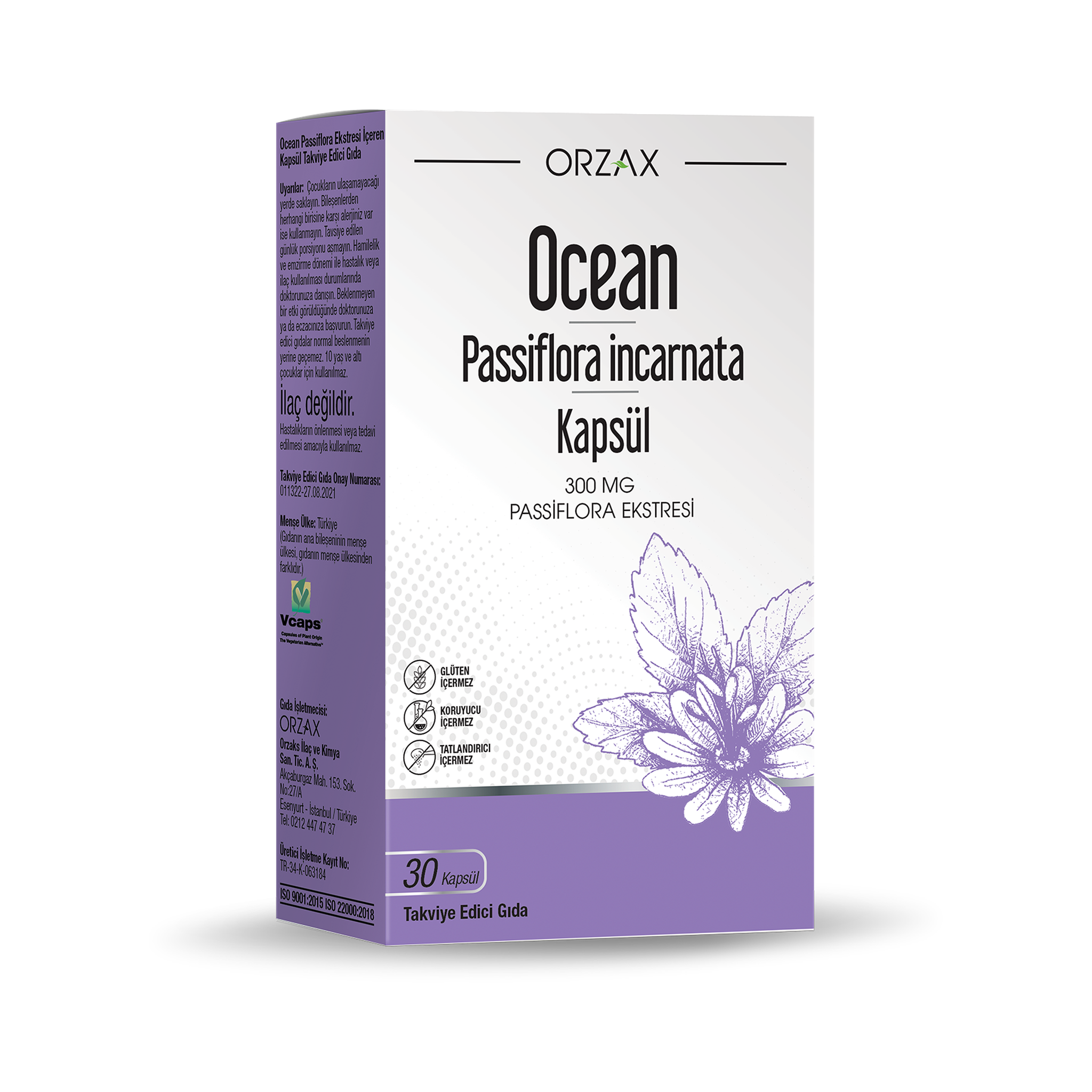 Orzax Ocean Passiflora Incarnata 300mg 30 Capsules - Immune Support