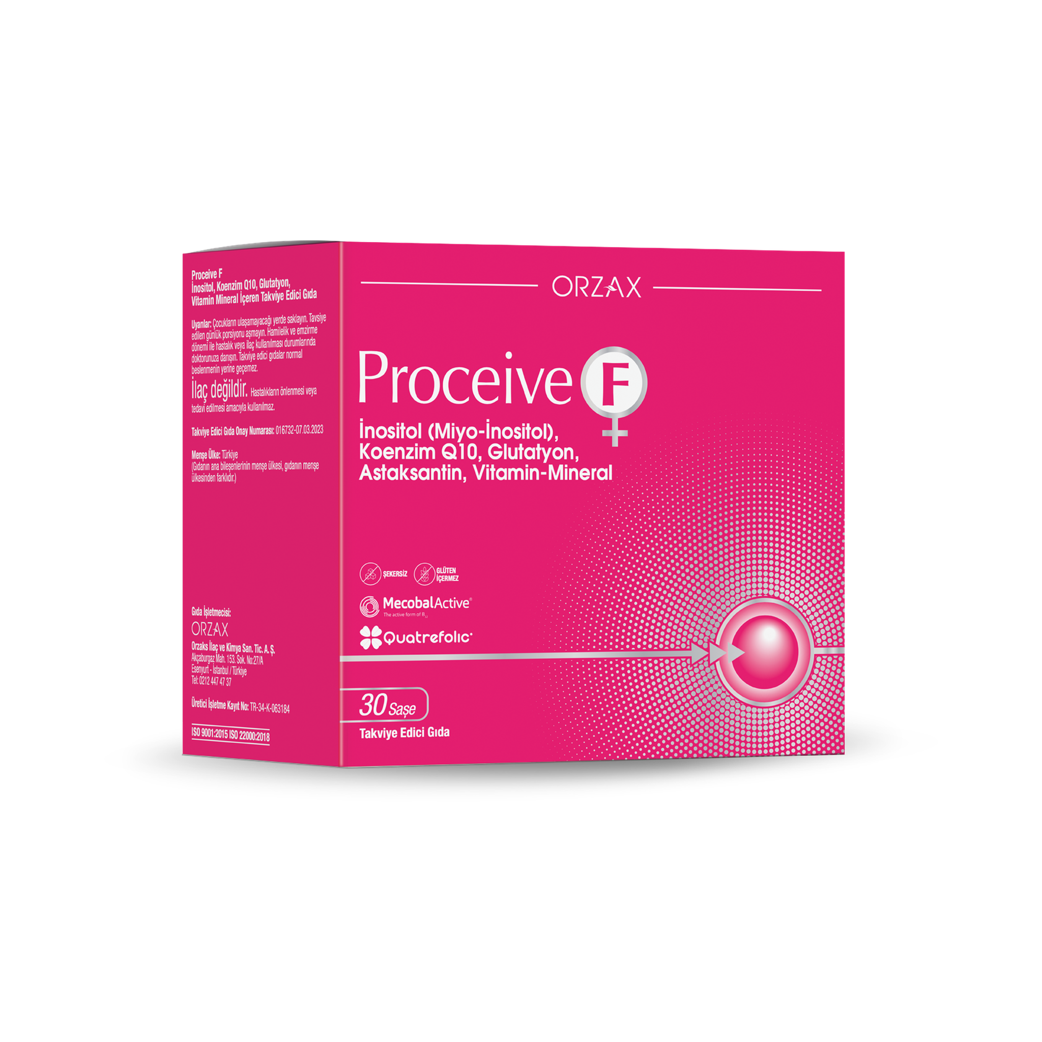 Orzax Ocean Proceive F 30 Sachets - Women’s Fertility & Preconception Support