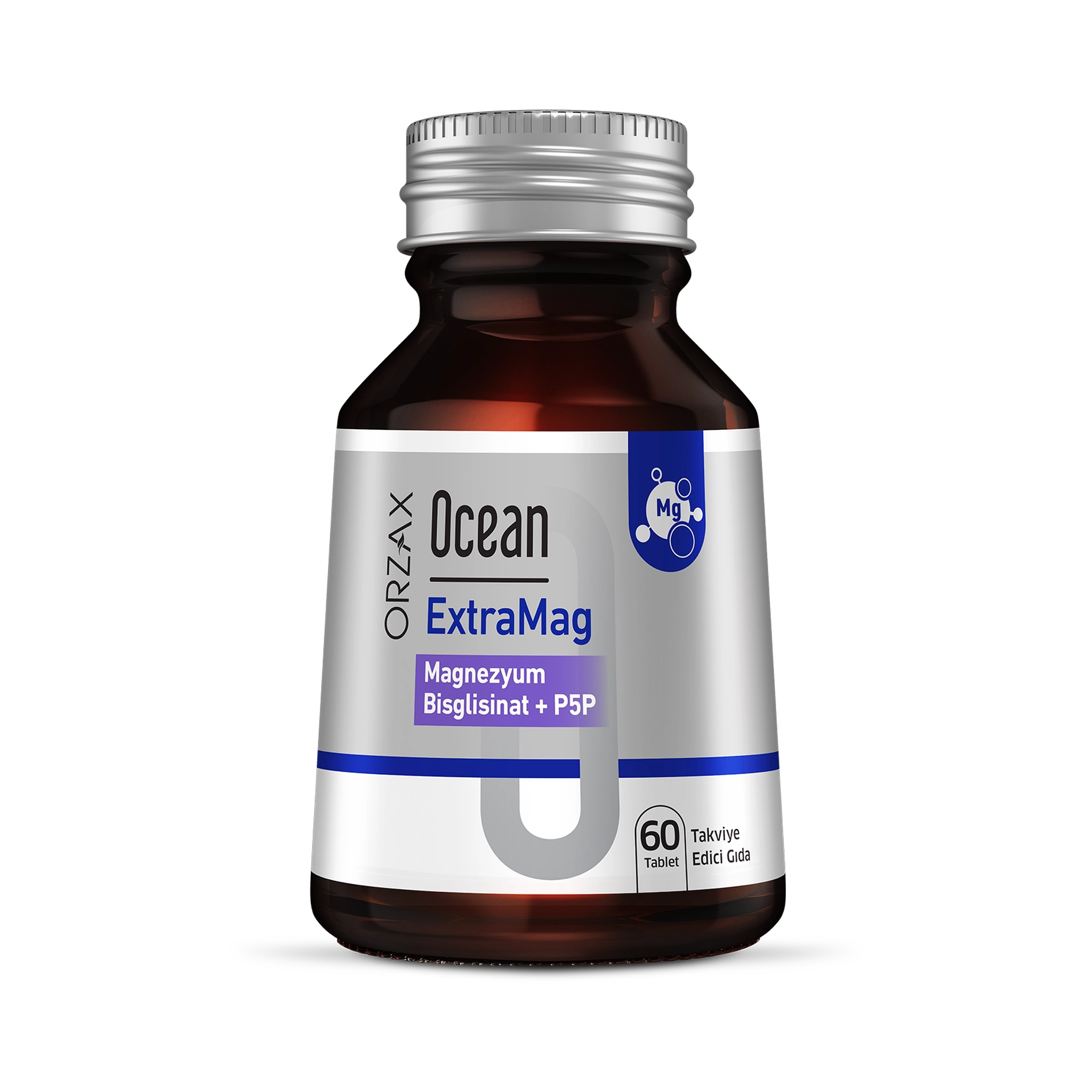 Orzax Ocean ExtraMag Magnesium Bisglycinate + P5P 60 Tablets – Muscle & Nervous System Support
