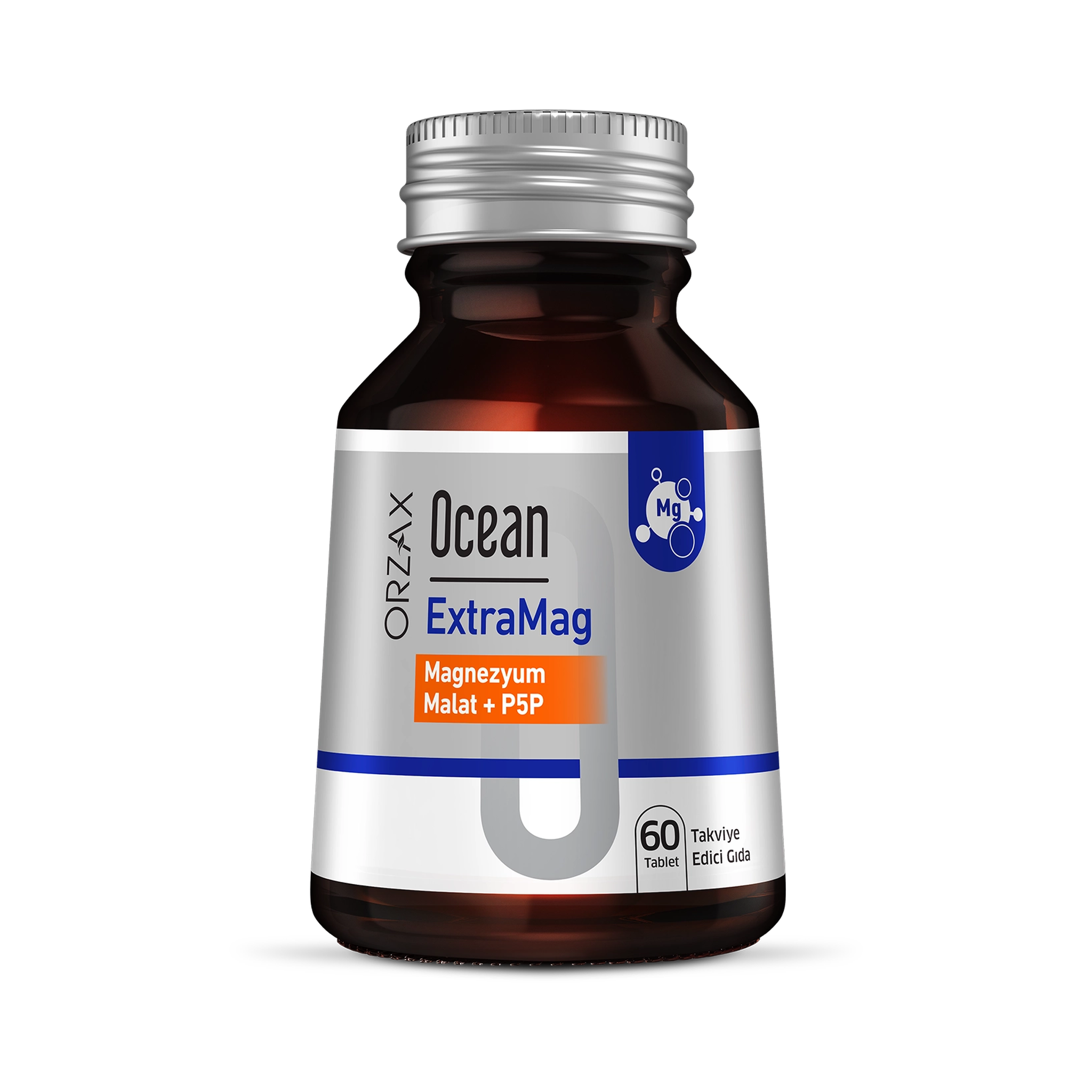 Orzax Ocean ExtraMag Magnesium Malate + P5P 60 Tablets - Energy Support