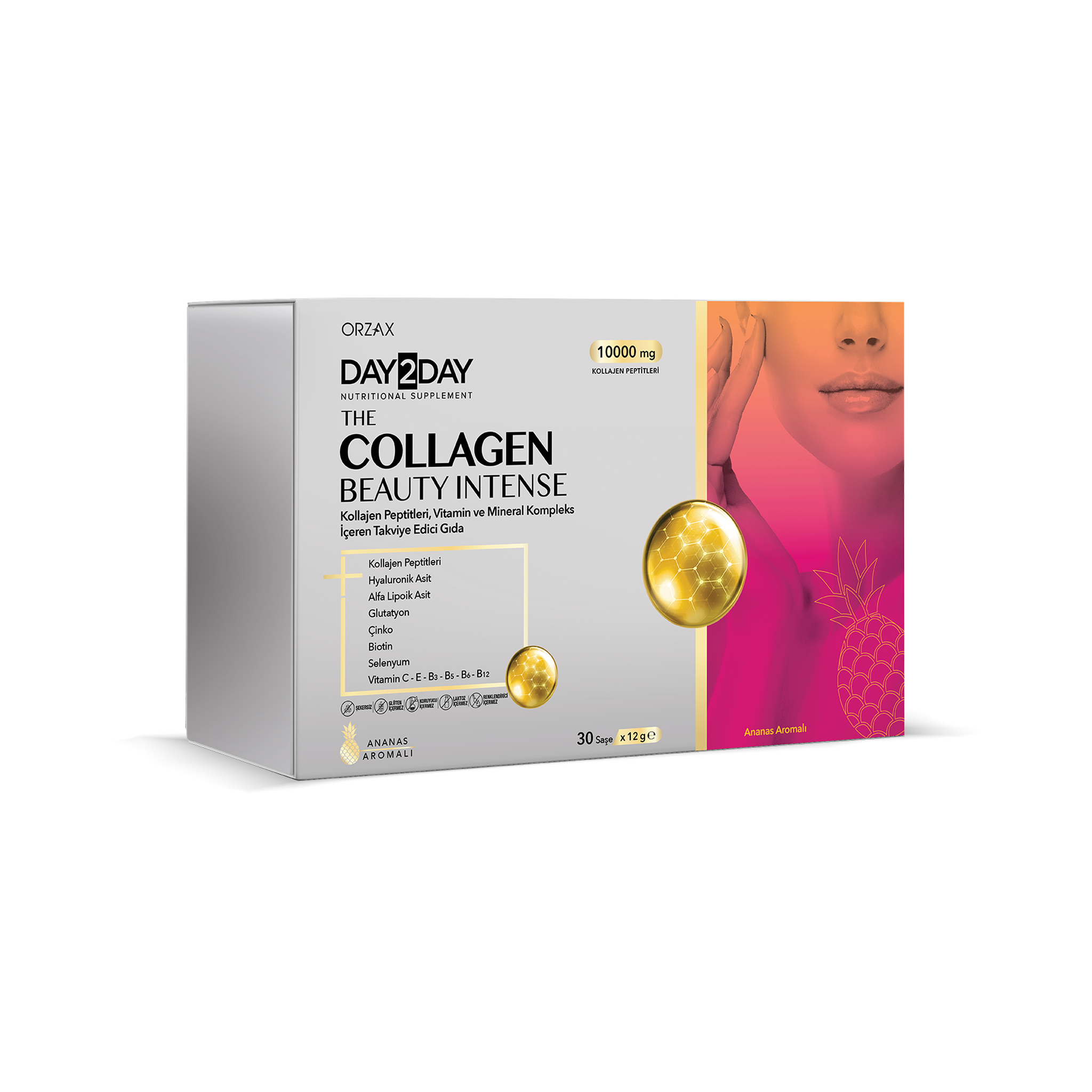 Day2Day The Collagen Beauty Intense 10000mg Collagen 30 Sachets - Skin & Antioxidant Support