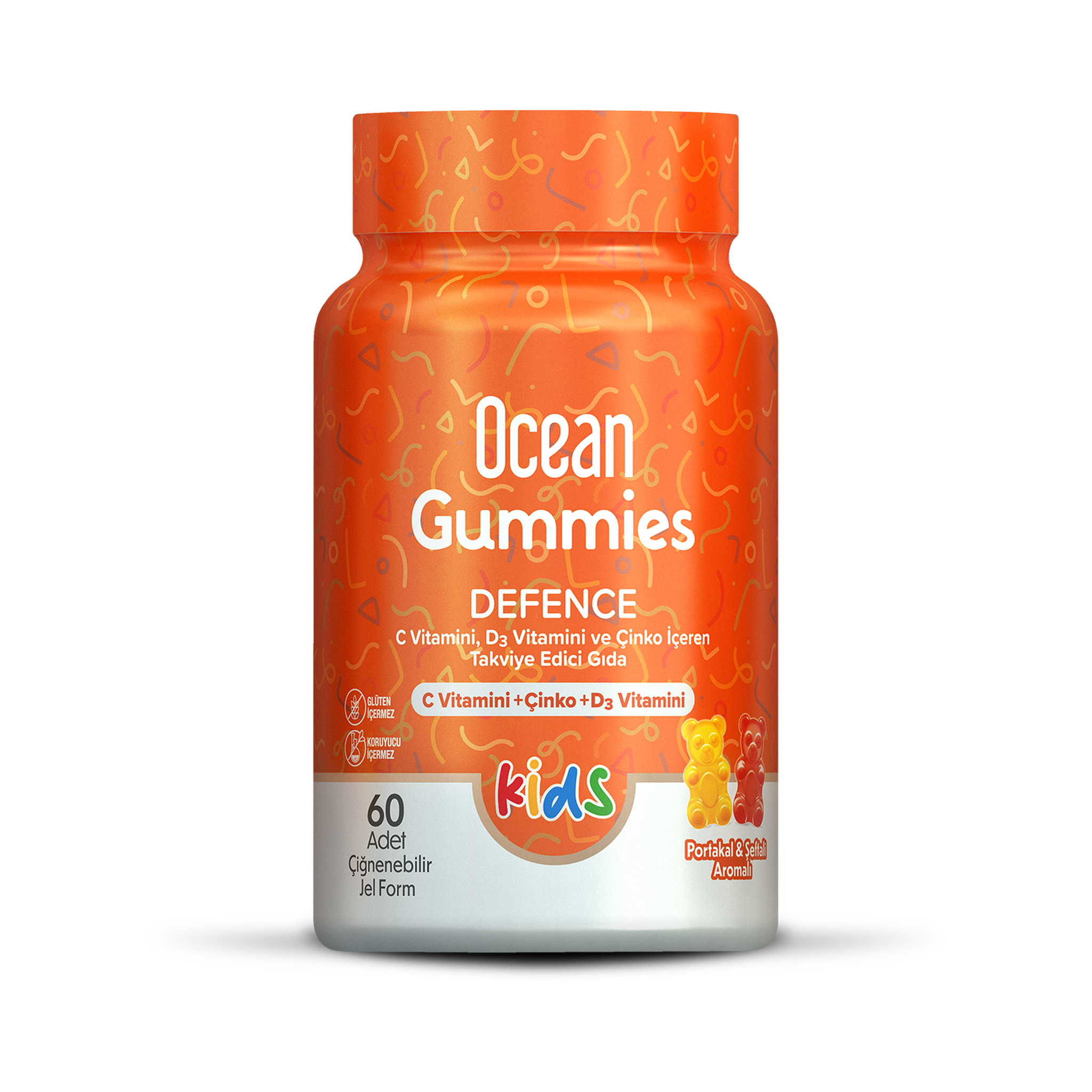 Orzax Ocean Gummies Defence Kids 60 Gummies – Vitamin C, Vitamin D3 & Zinc-Immune Support