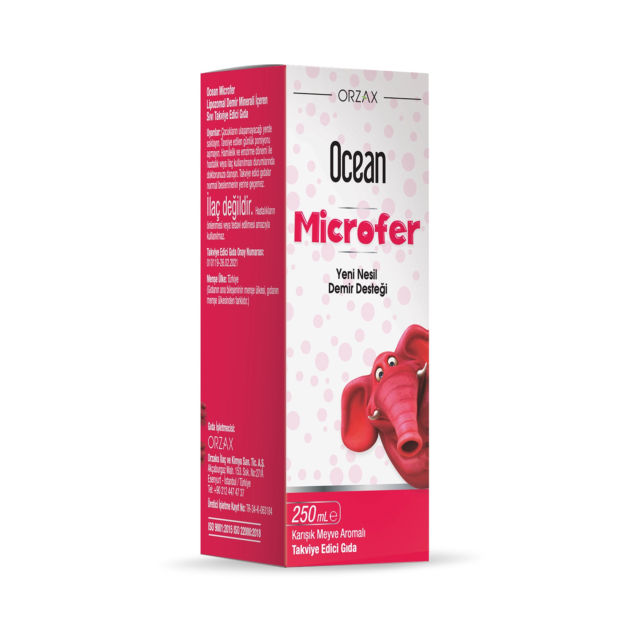 Orzax Ocean Microfer Liquid 250 mL – Microencapsulated Iron Supplement
