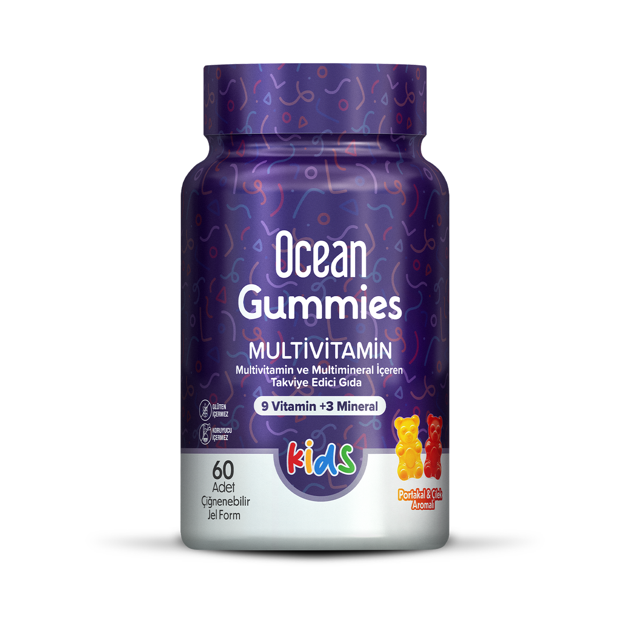 Orzax Ocean Gummies Multivitamin Kids 60 Gummies – Multivitamin & Multimineral Supplement