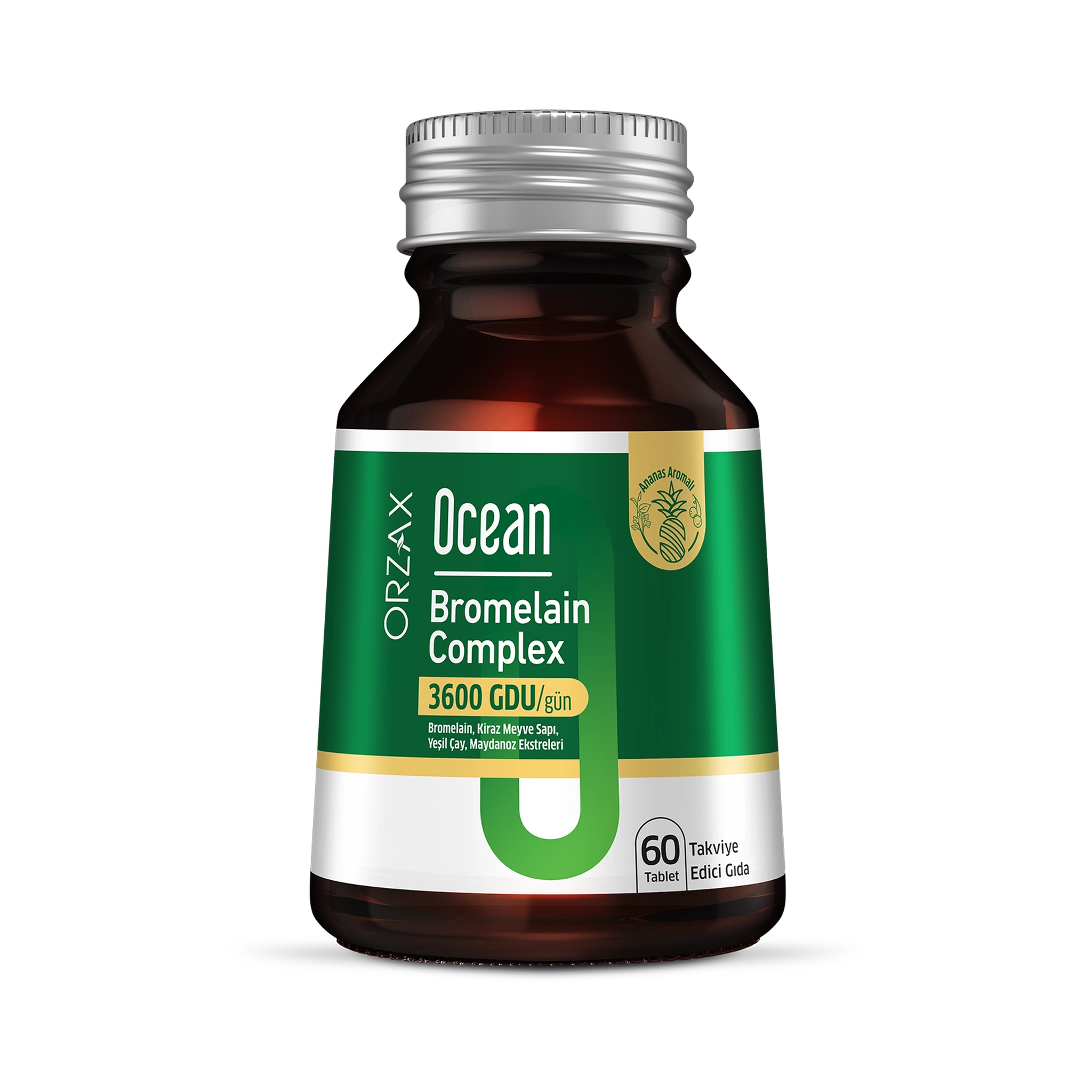 Orzax Ocean Bromelain Complex 60 Tablets - High Enzyme Activity Support