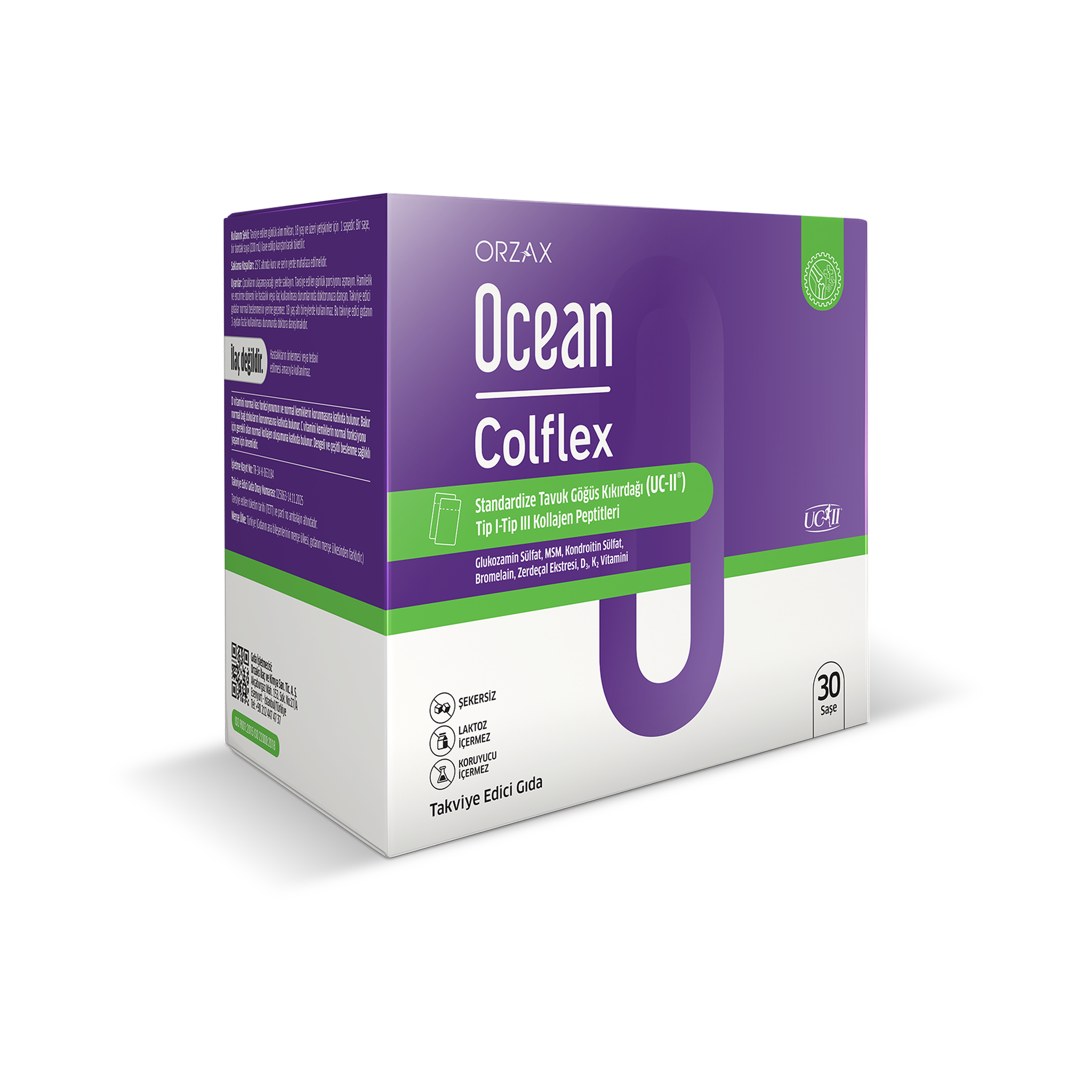 Orzax Ocean Colflex UC-II Collagen 30 Sachets - Bone & Joint Support