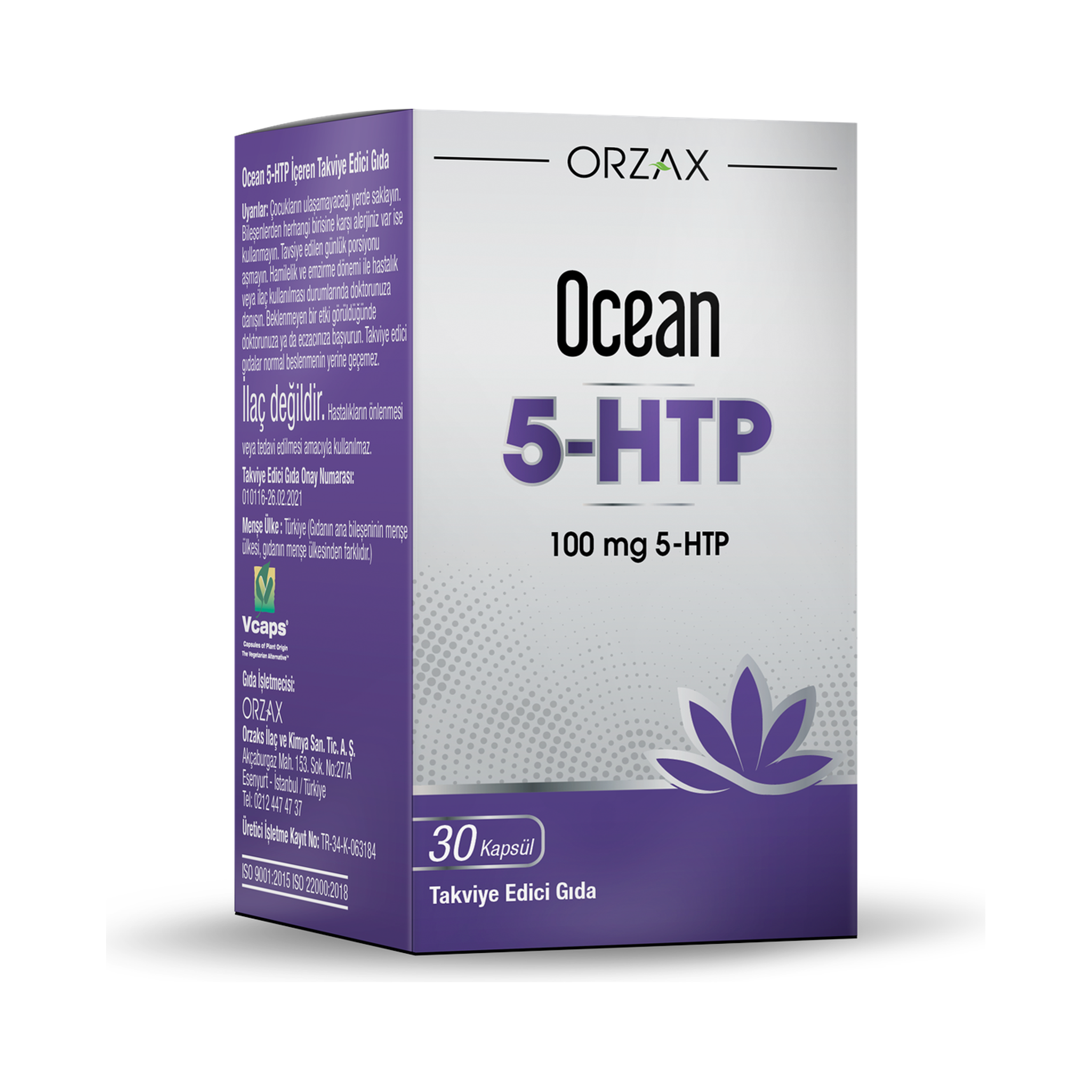 ORZAX Ocean 5-HTP 100mg 30 Capsules - Mood Support