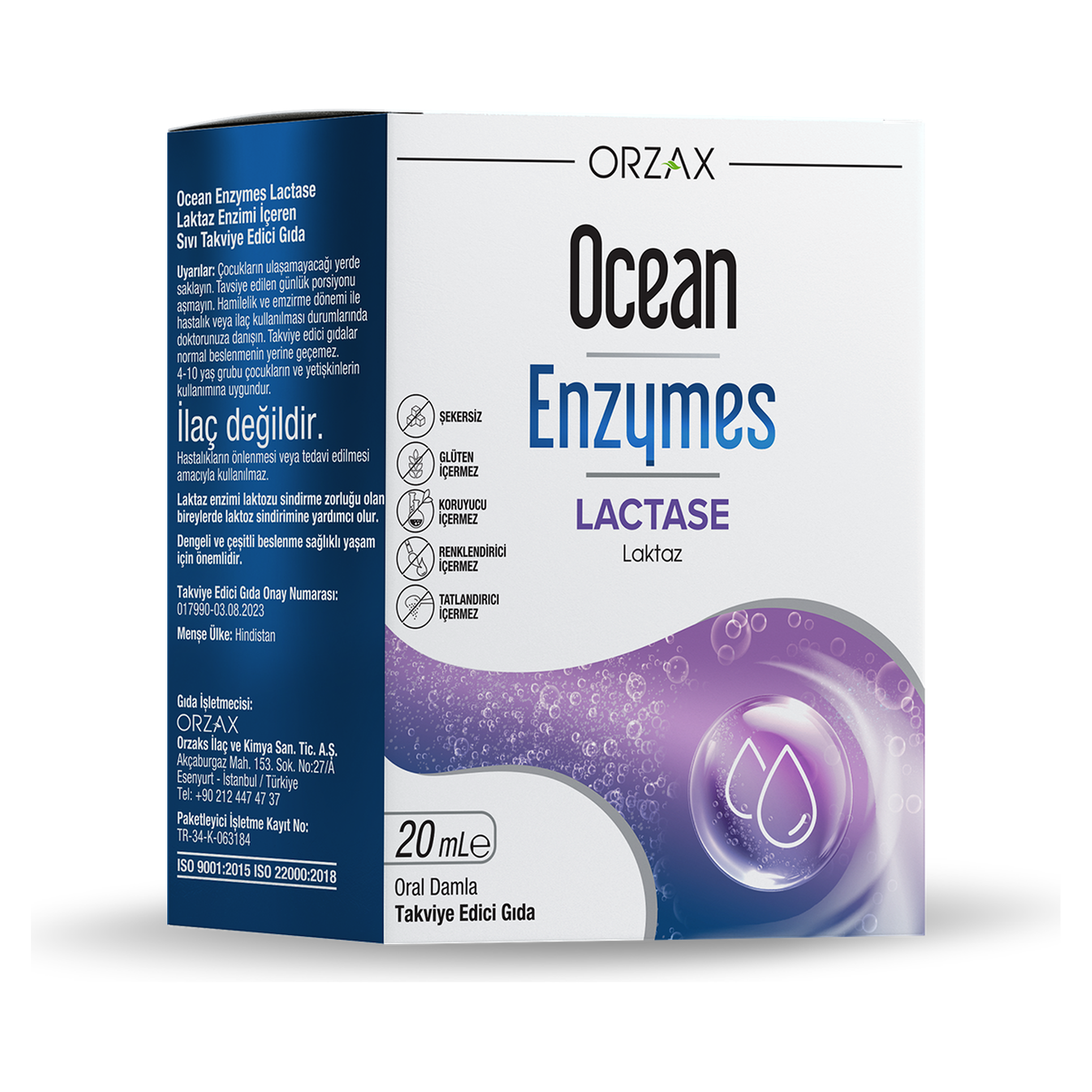Orzax Ocean Enzymes Lactase Drops 20ml – Digestive Support