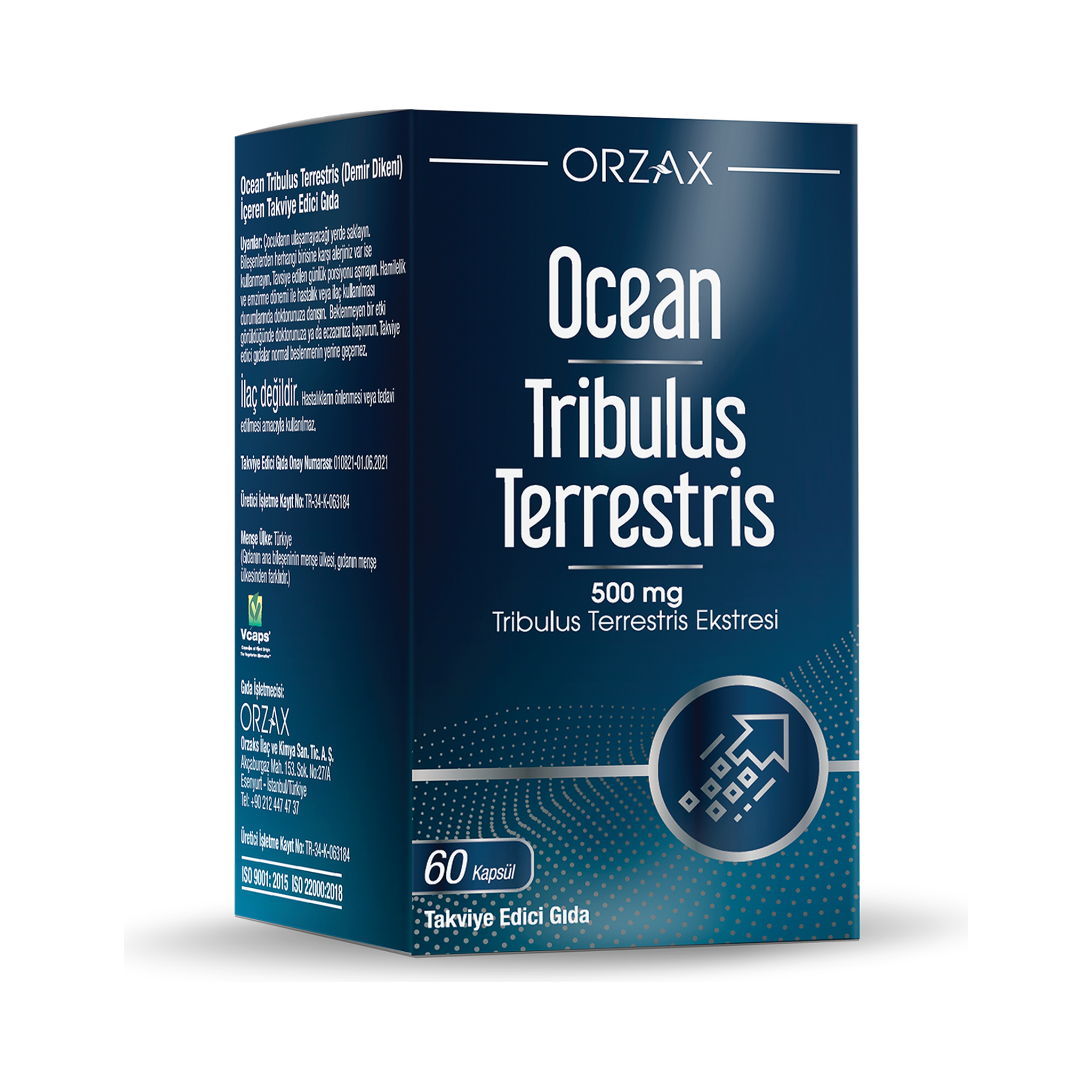 Orzax Ocean Tribulus Terrestris 500mg 60 Capsules - Vitality Support