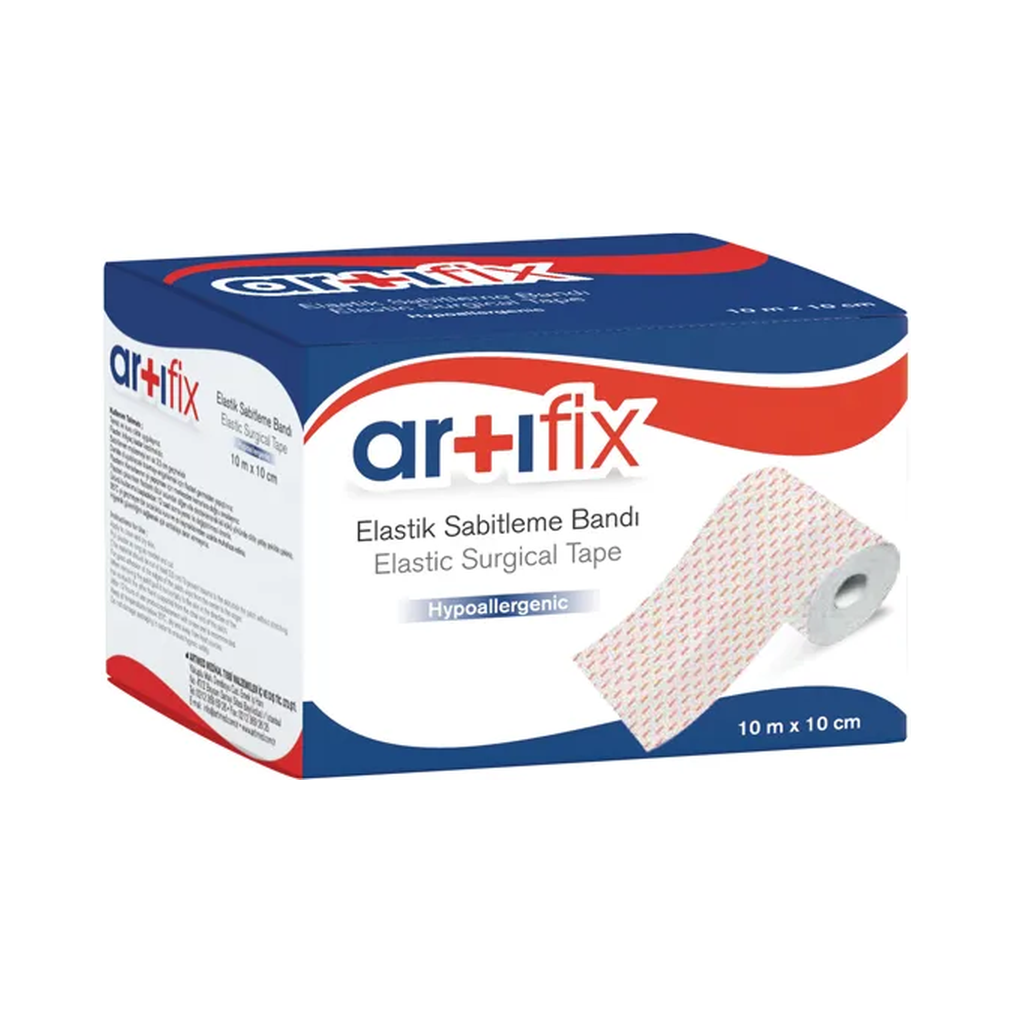 Artımed PlusFix Elastic Fixing Tape 10 m × 10 cm – Hypoallergenic Elastic Surgical Tape