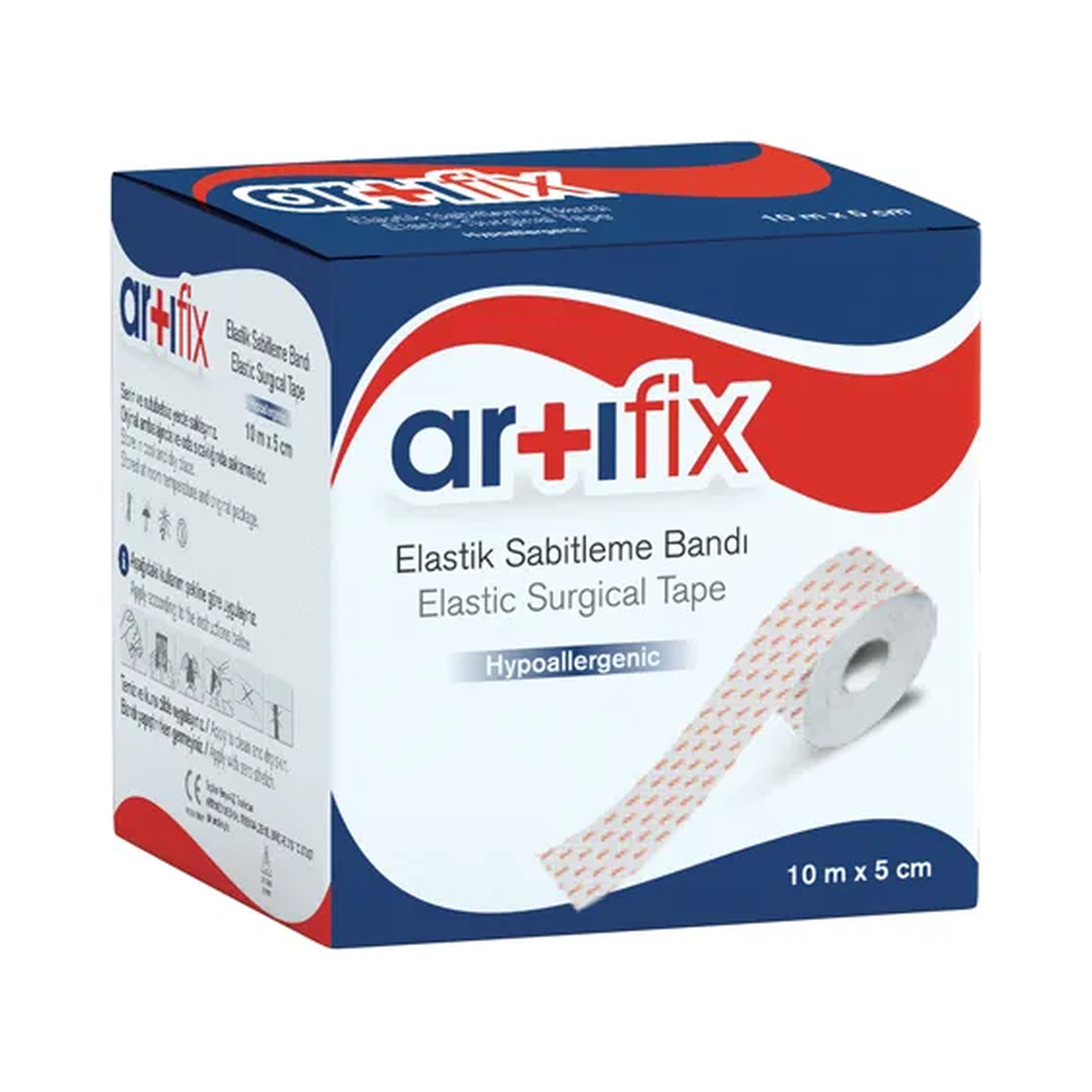 Artımed PlusFix Elastic Fixing Tape 10 m × 5 cm – Hypoallergenic Elastic Surgical Tape