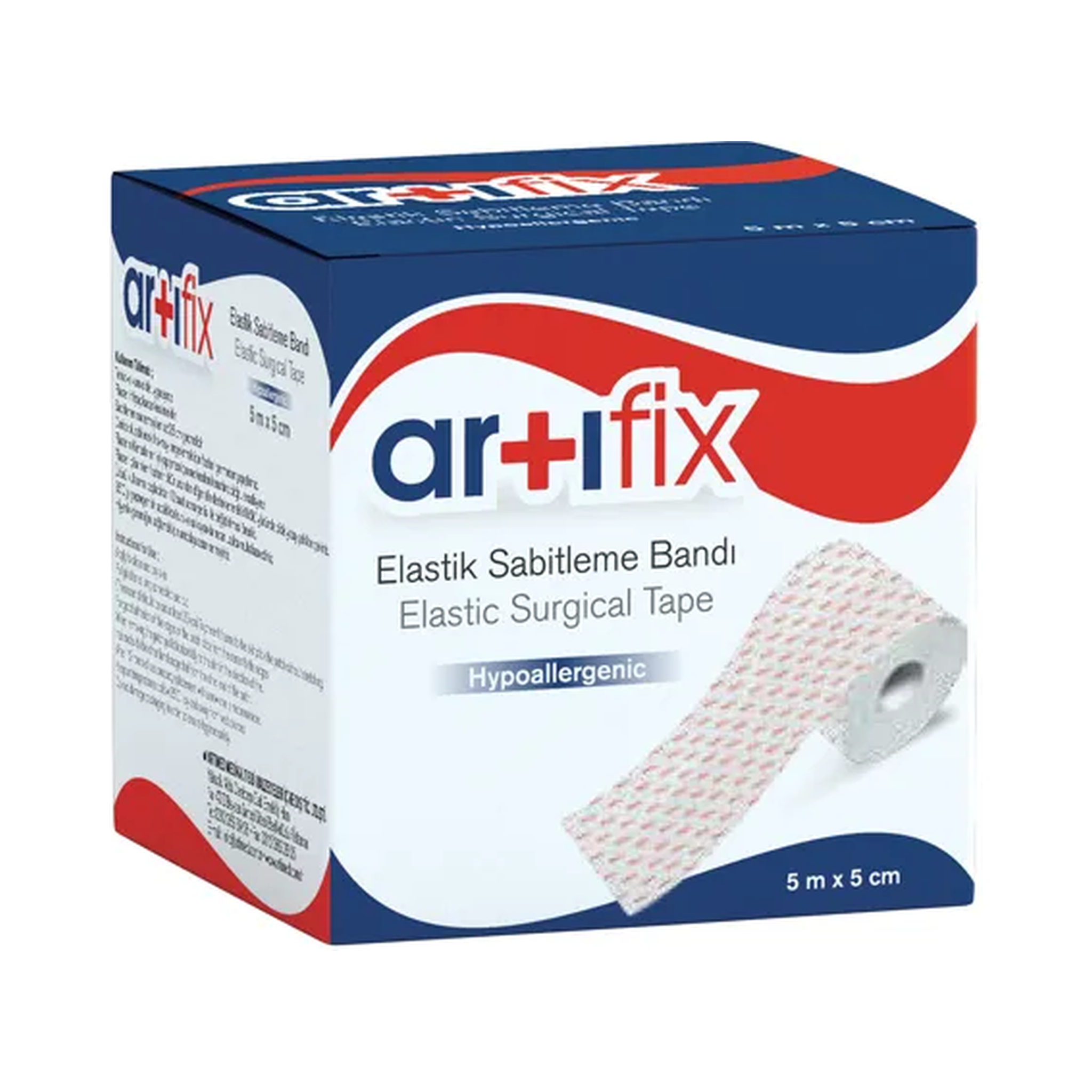 Artımed ArtiFix Elastic Fixing Tape 5 m × 5 cm – Hypoallergenic Elastic Surgical Tape