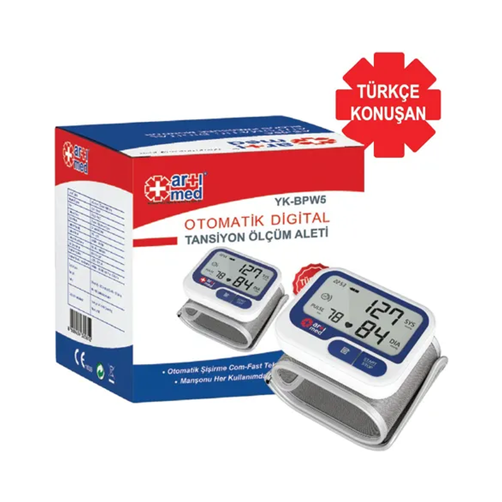 Artımed Automatic Digital Wrist Blood Pressure Monitor YK-BPW5