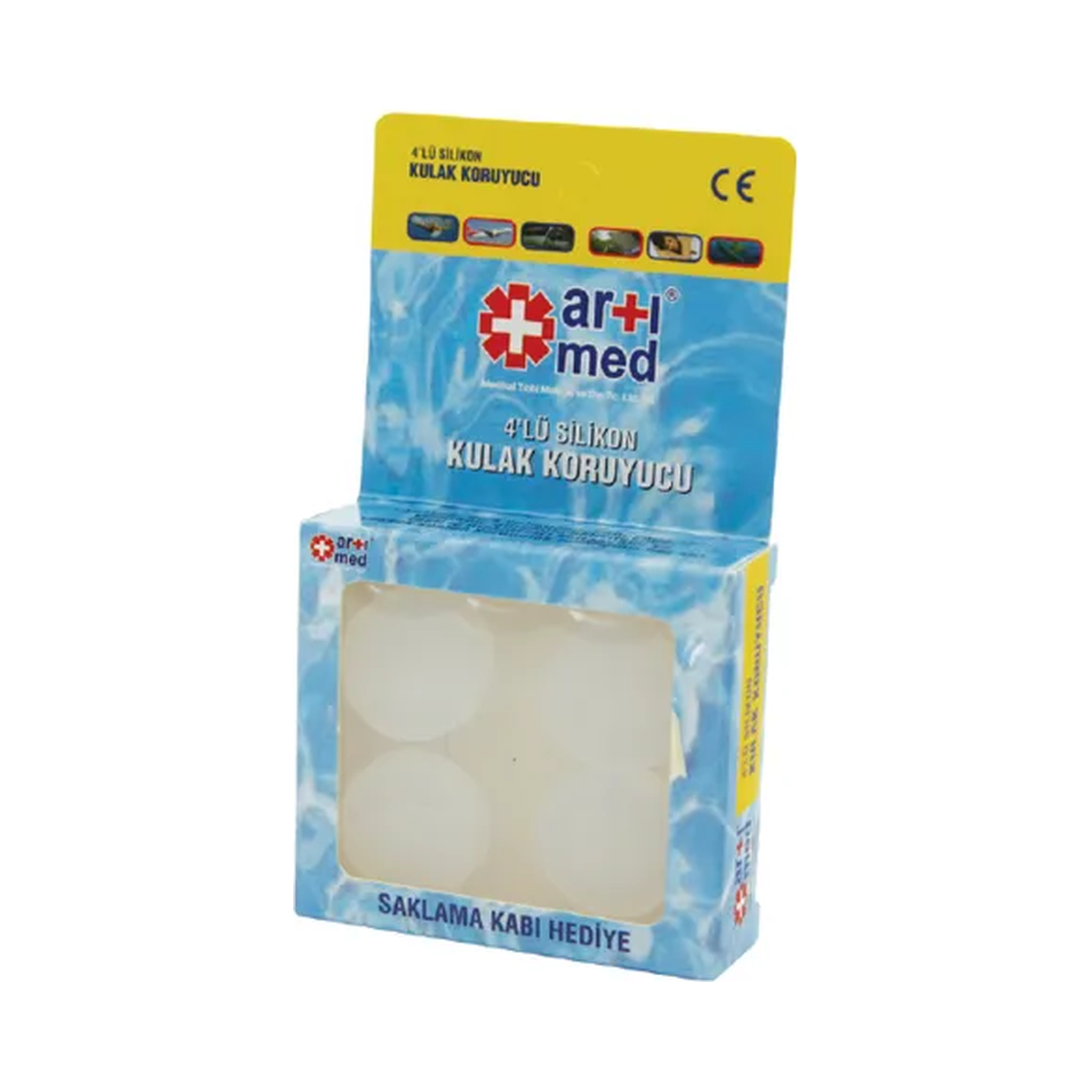 Artımed 4-Pack Silicone Ear Protectors (Earplugs)