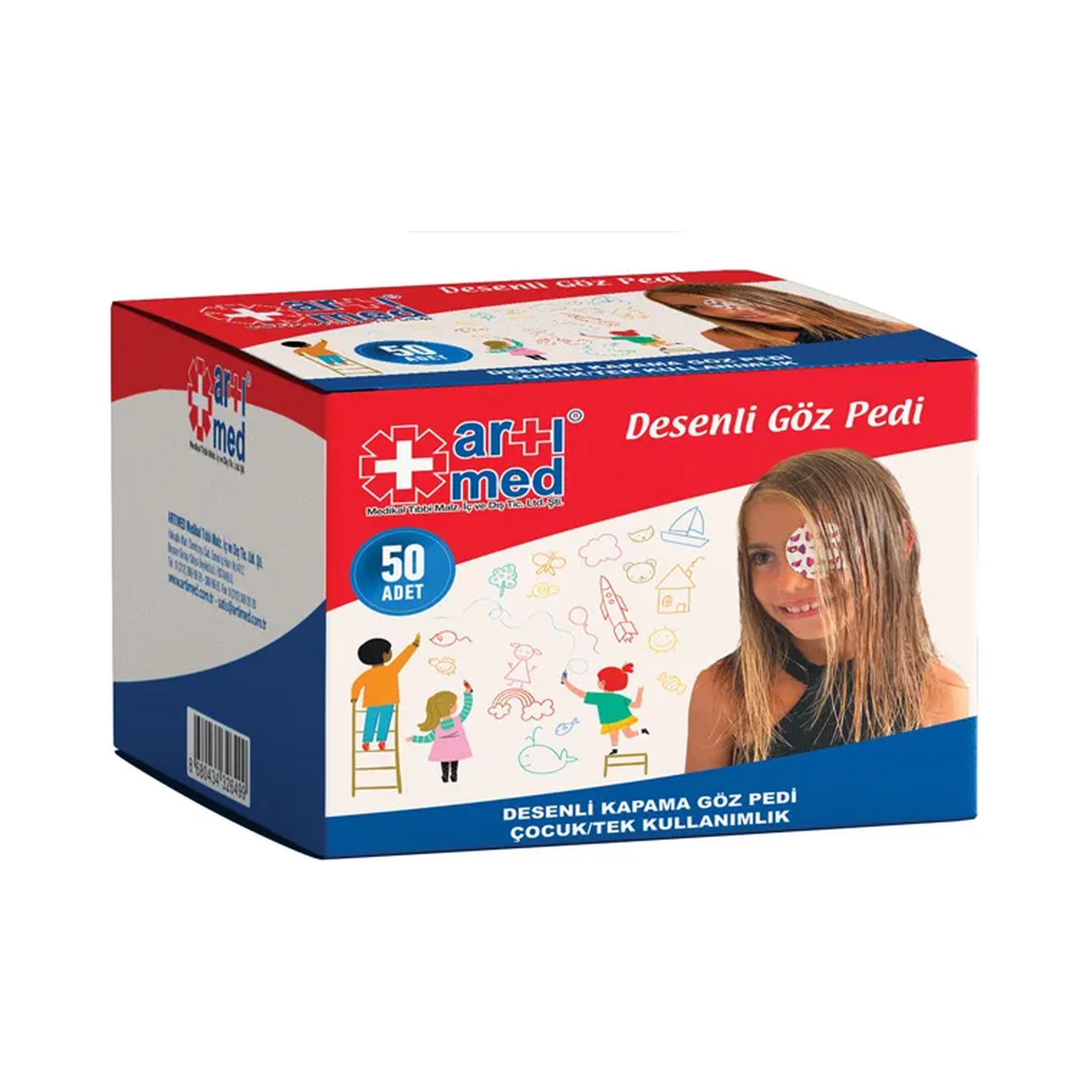 Artımed Children’s Disposable Patterned Eye Pads 50 Pieces