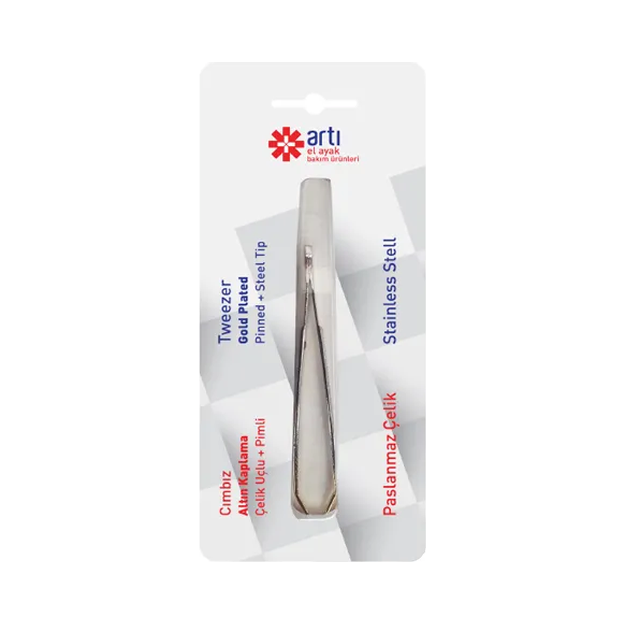 Artımed Gold Plated Steel Pinned Tweezers