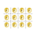 Artımed Caflon Gold Ball Ear Piercing Earrings