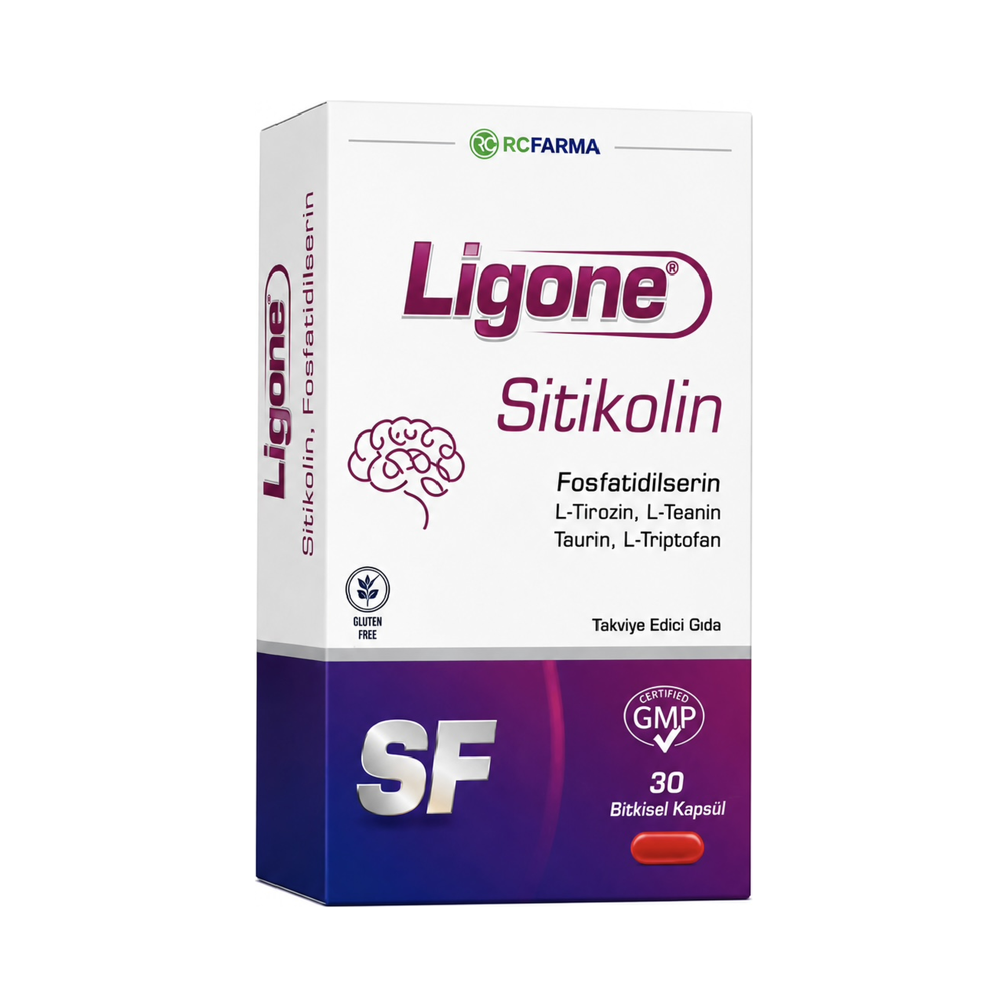 RCFarma - Ligone Citicoline Phosphatidylserine 30 Vegetable Capsules – Food Supplement