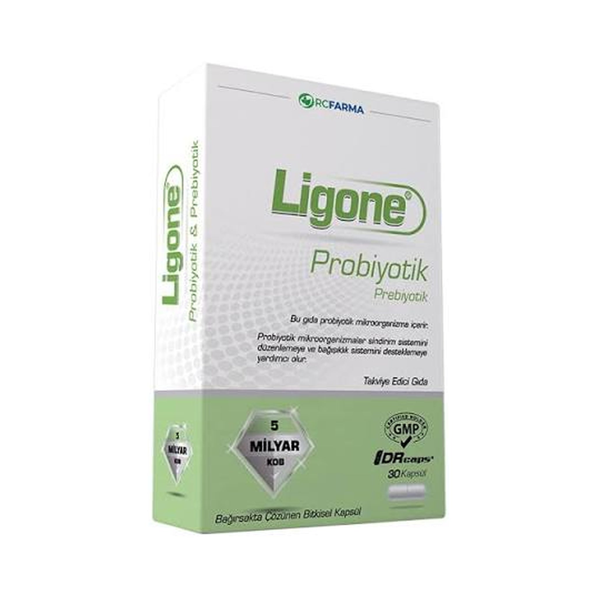 Ligone Probiotic 30 DRCaps Capsules – 5 Billion CFU + 625 mg Inulin