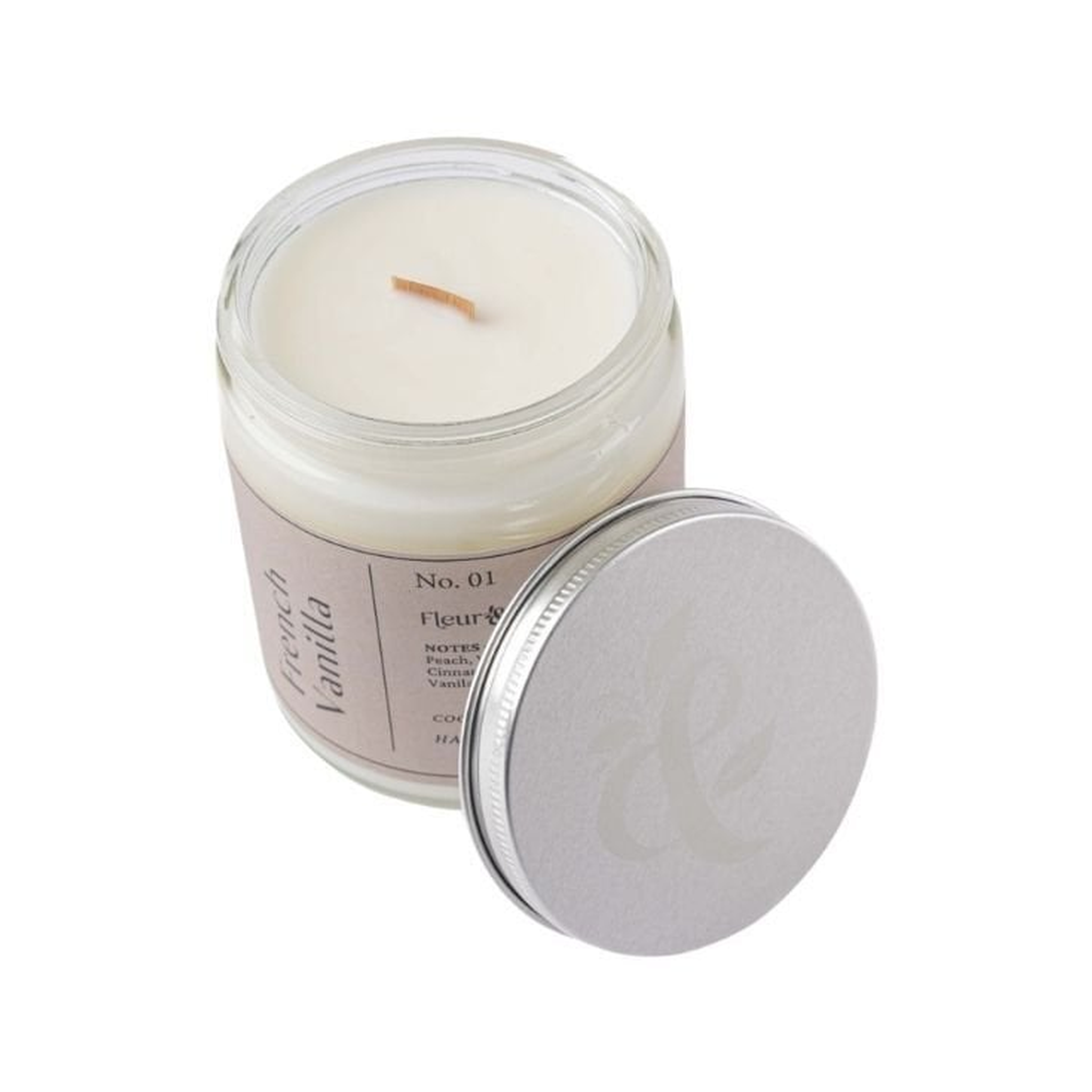Fleur&Fume French Vanilla No.01 – Premium Scented Candle – Creamy Vanilla & Warm Spicy Notes