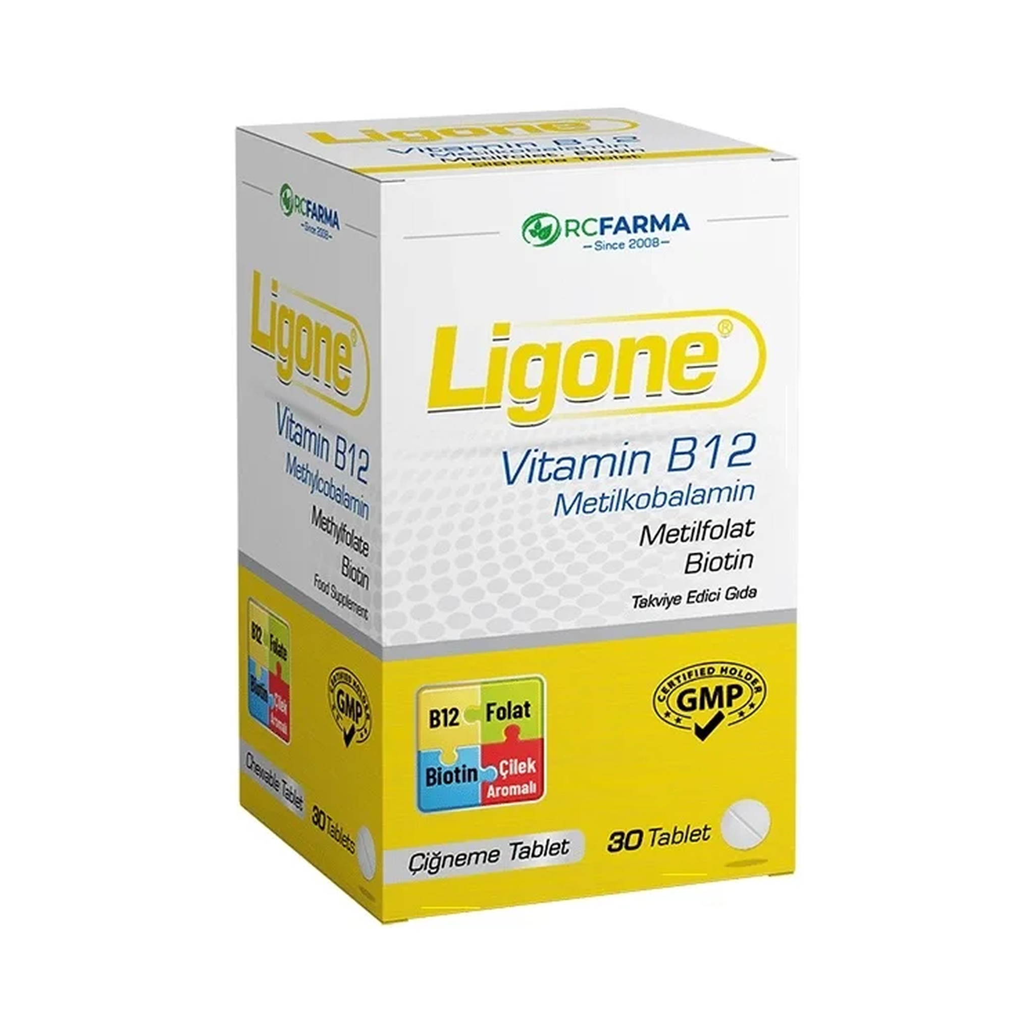 Ligone Vitamin B12 30 Chewable Tablets