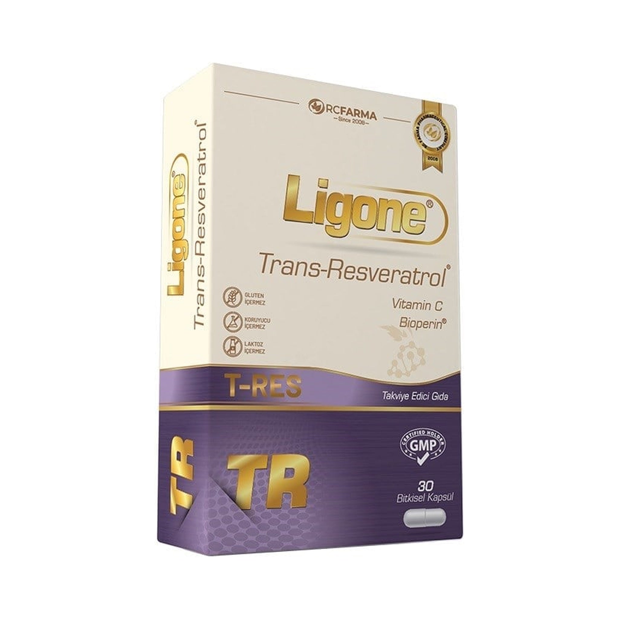 Ligone Trans-Resveratrol 500 mg 30 Capsules