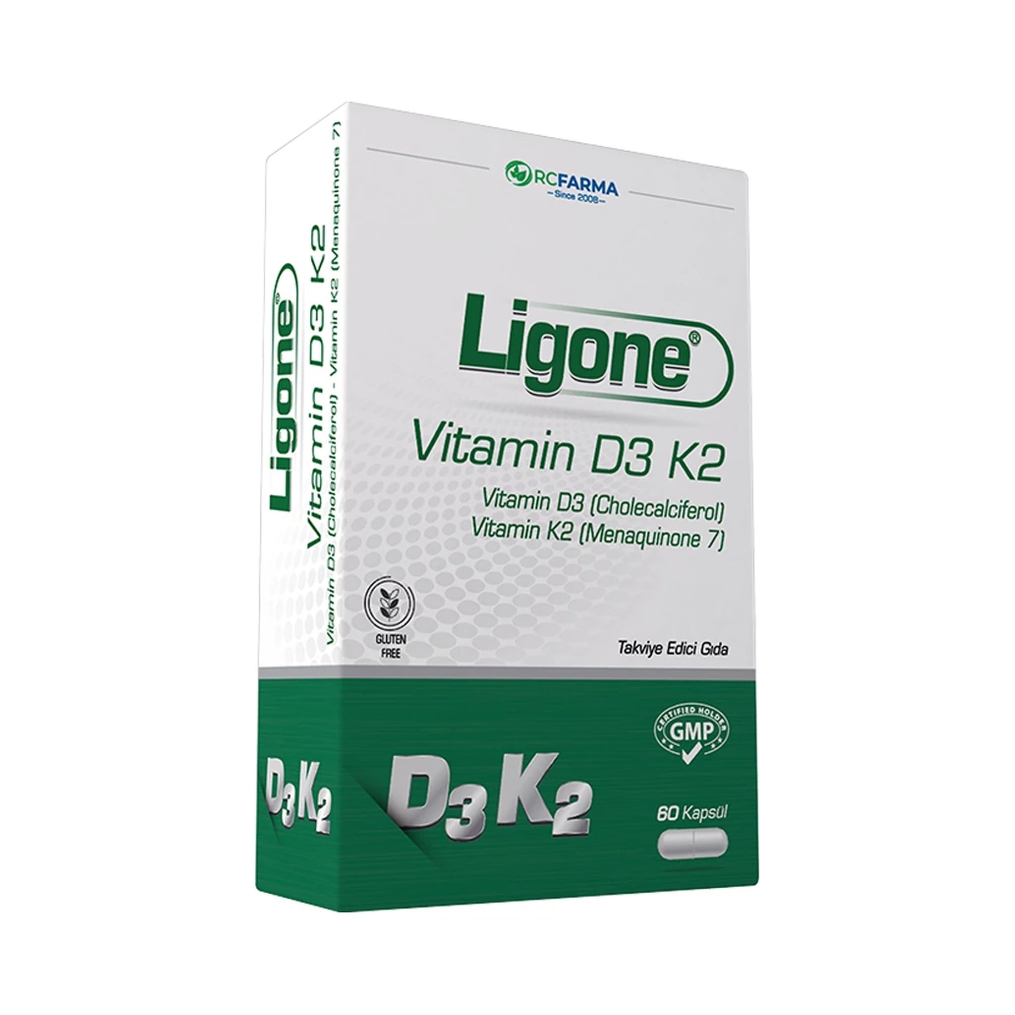 Ligone Vitamin D3 K2 60 Capsules