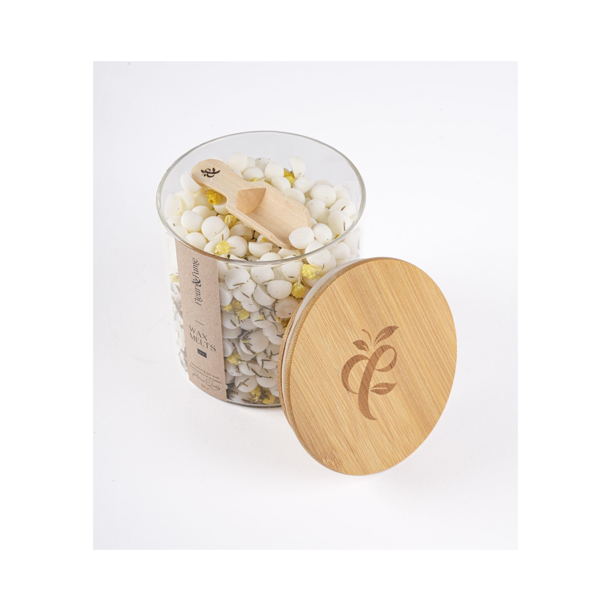 Fleur & Fume Everblend Melt Series – Mystic Pine Forest – Natural Soy & Coconut Wax Melt with Dried Heather Leaves & Mimosa Flowers