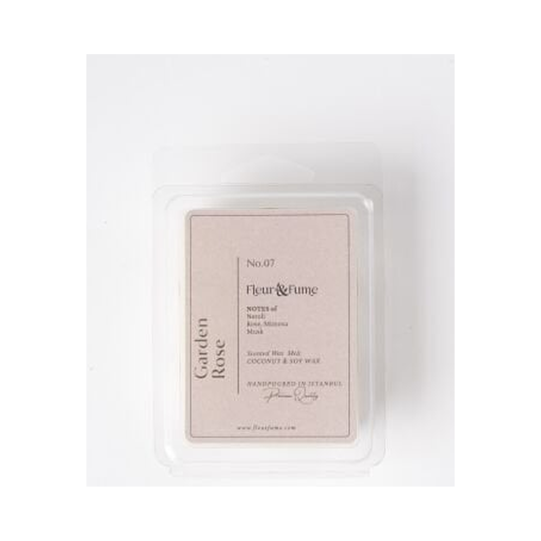 Fleur & Fume Garden Rose No.7 – Premium Wax Melt Tablet – Flameless Rose Garden Scent