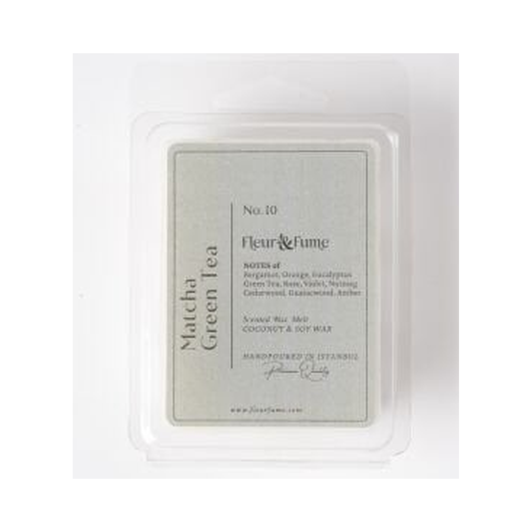 Fleur & Fume Matcha Green Tea No.10 – Premium Wax Melt Tablet – Instant Refresh & Zen Energy