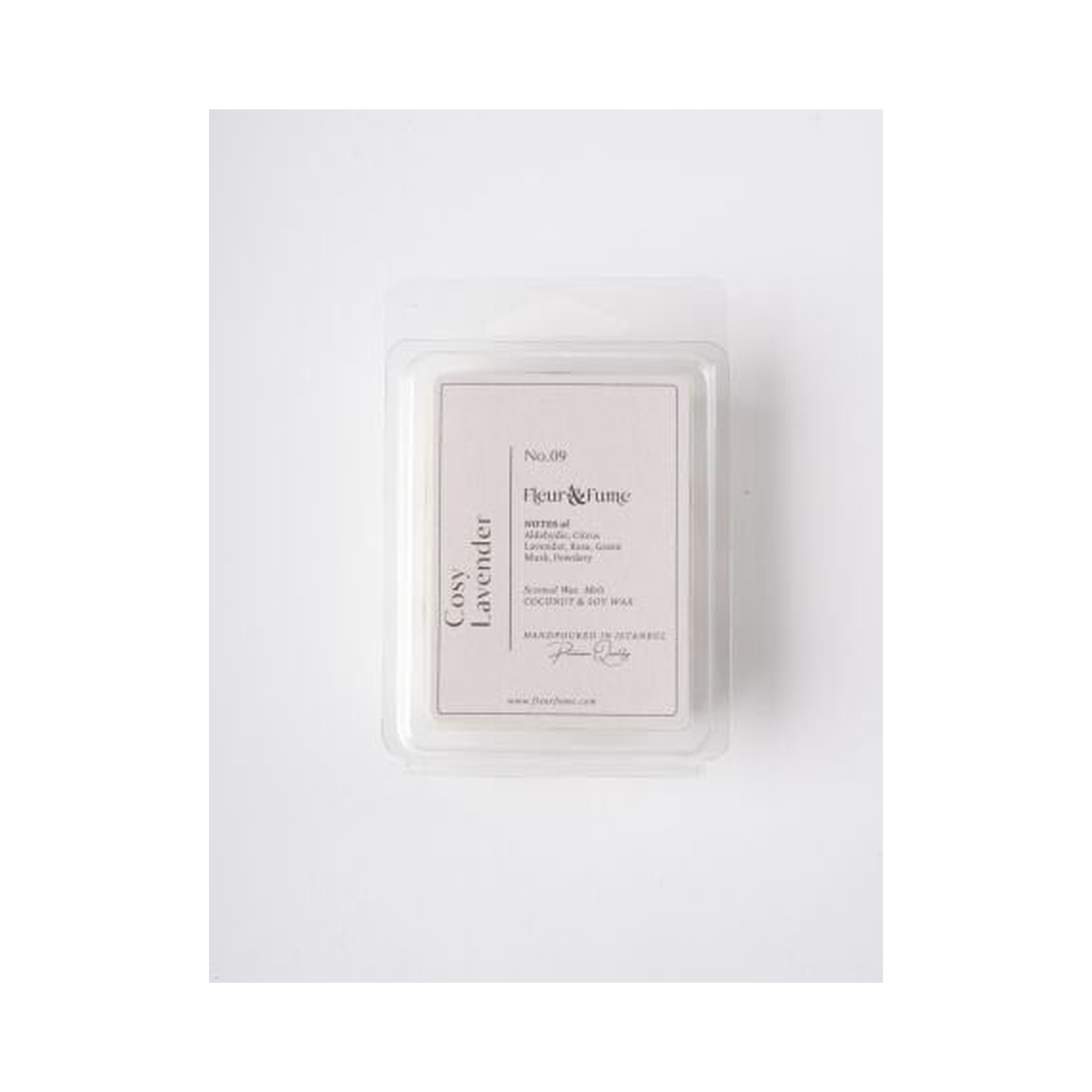 Fleur & Fume Cosy Lavender – Premium Wax Melt Tablet – Melted Serenity