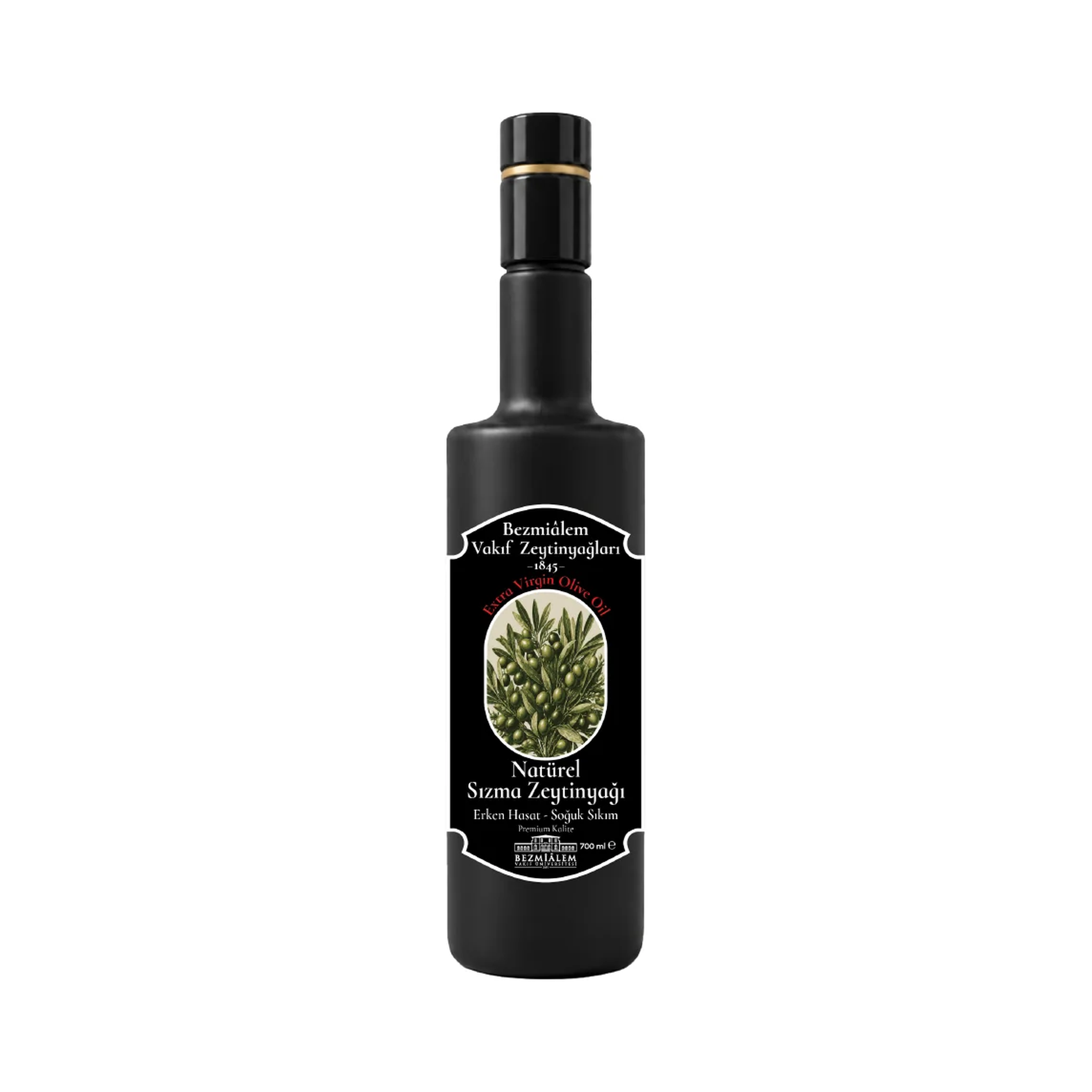 Fitomer Bezmialem Vakıf Olive Oil – Early Harvest Cold Pressed Olive Oil – Glass Bottle 700 ml
