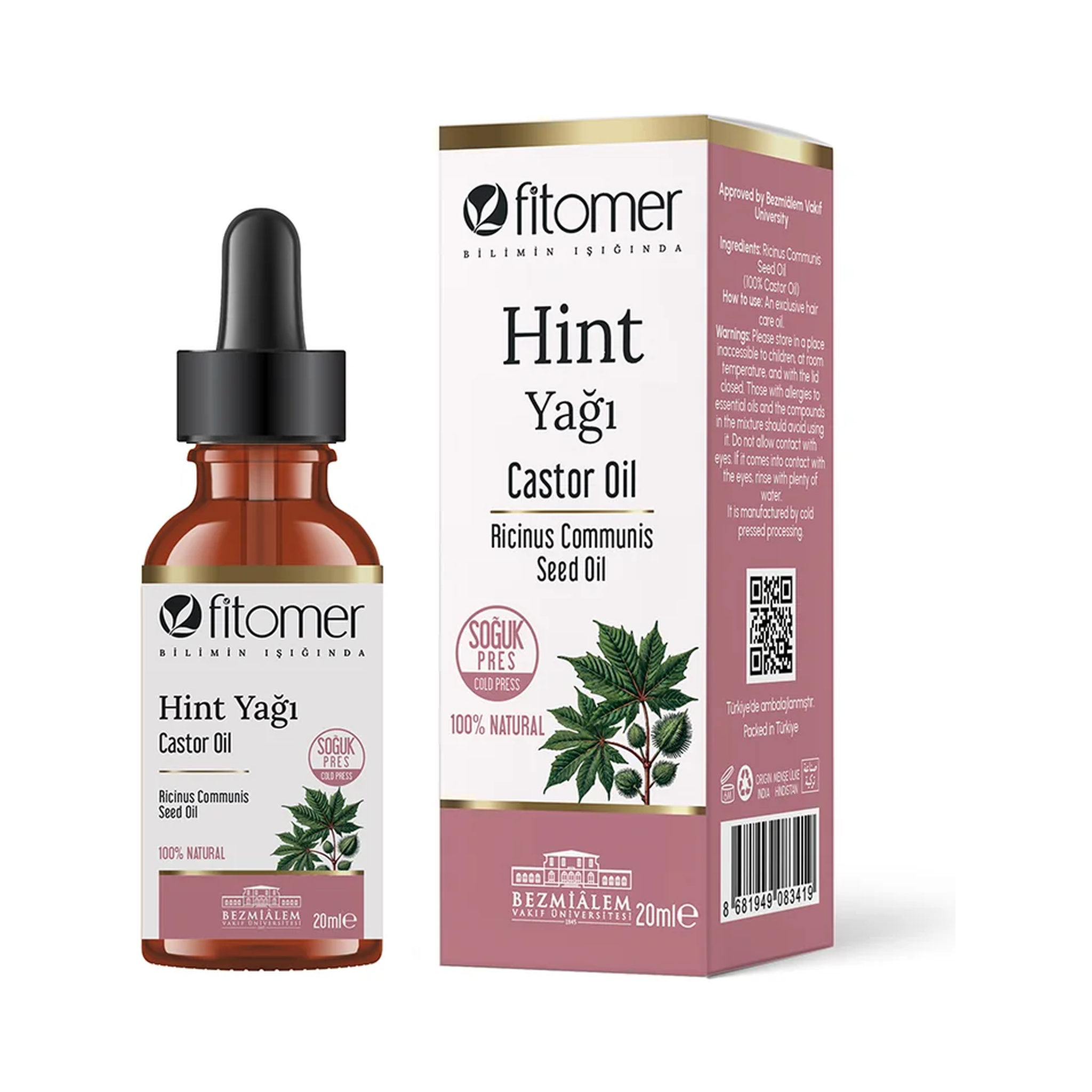 Fitomer Castor Oil – 100% Natural Cold Pressed – 20 ml