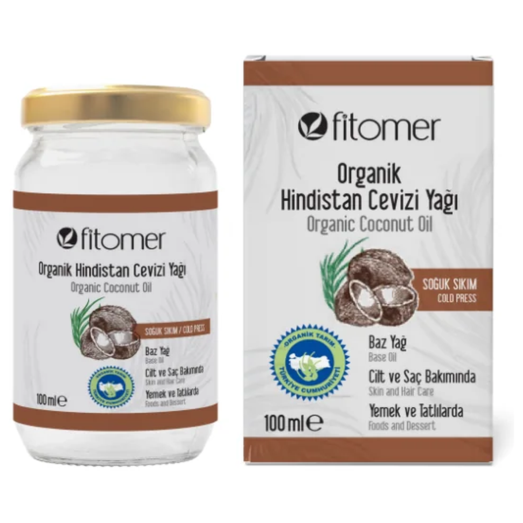 Fitomer Organic Coconut Oil – Cold Pressed – 100 ml