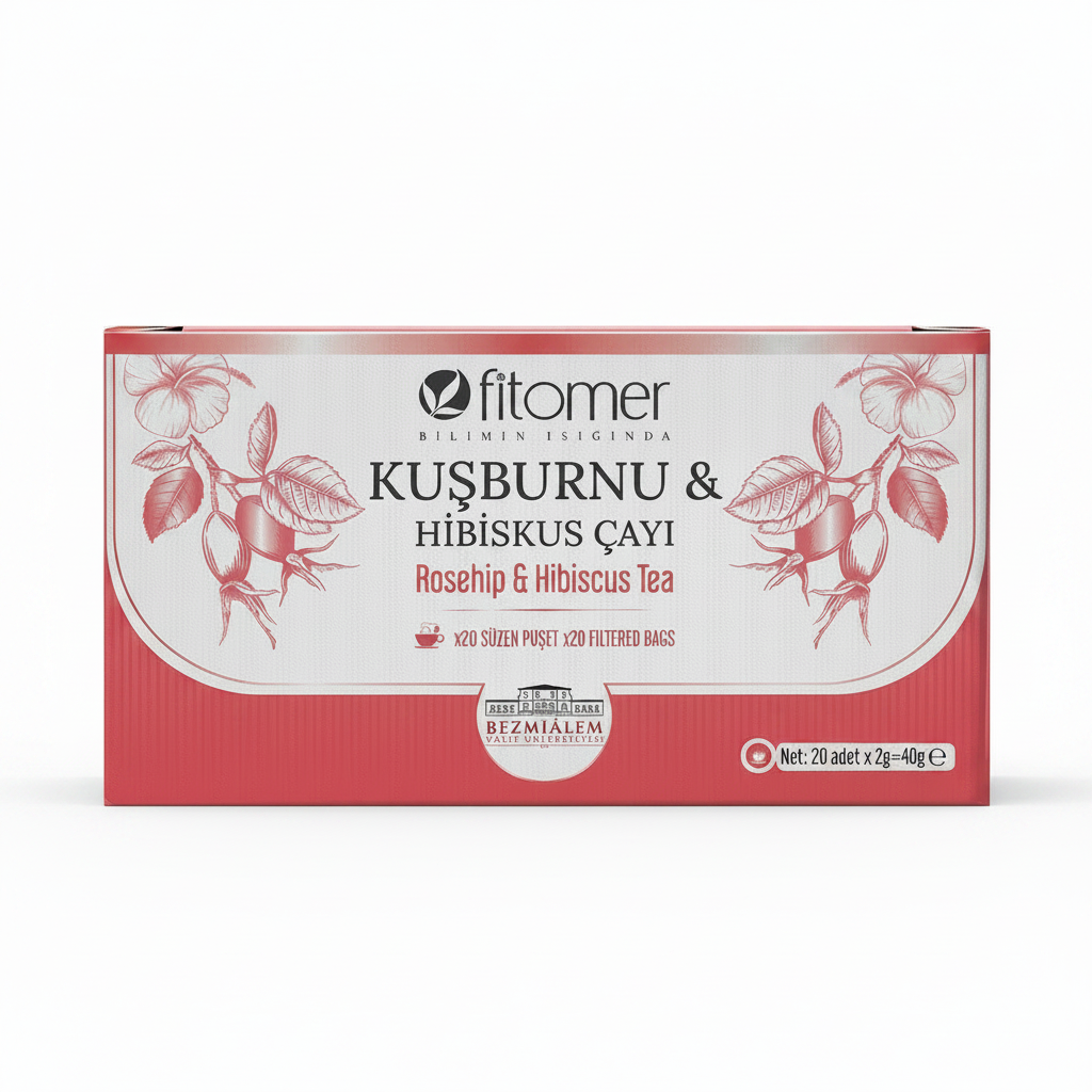 Fitomer Rosehip & Hibiscus Tea – 2 GR x 20 Pack