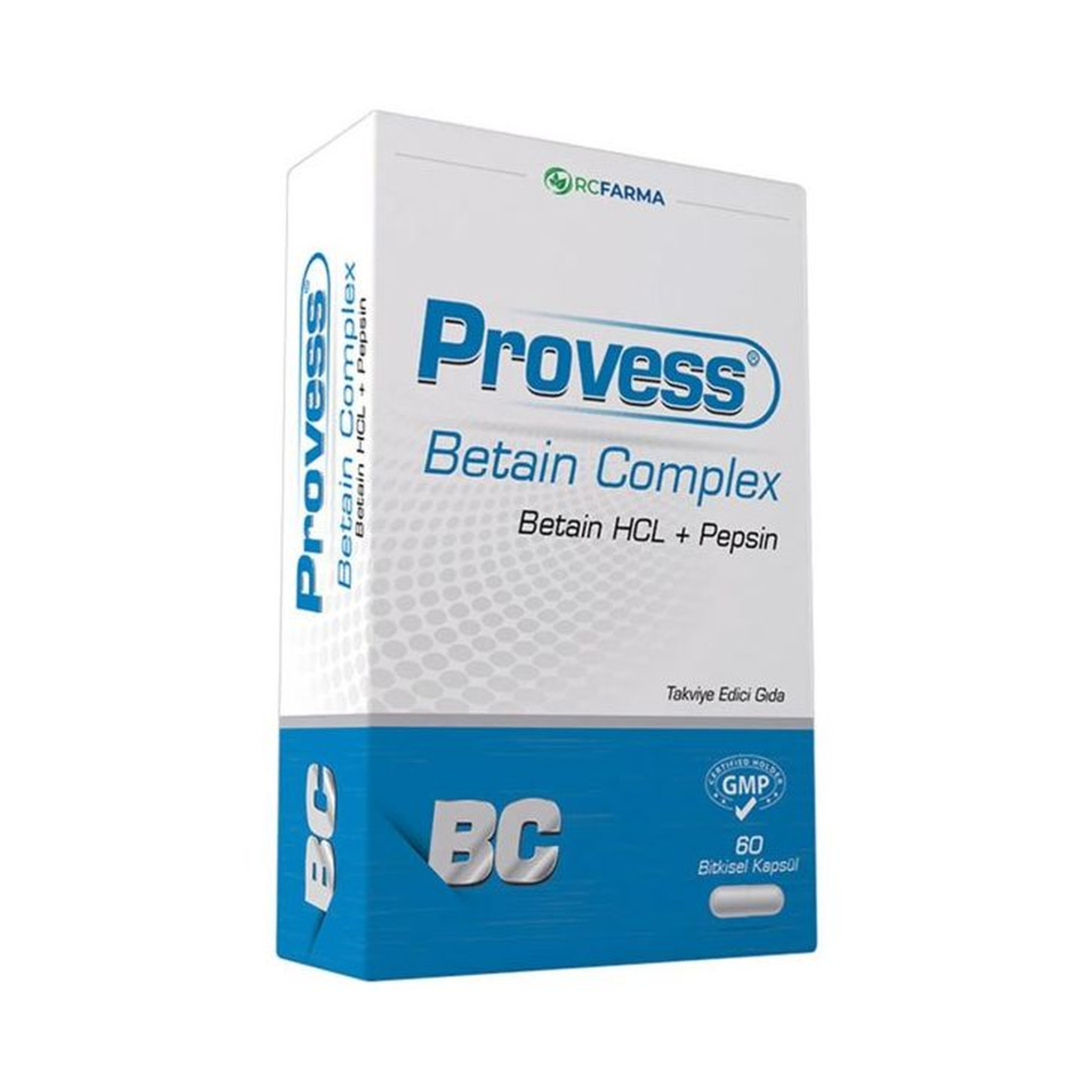 Provess Betain Complex 60 Vegetable Capsules - Food Supplement