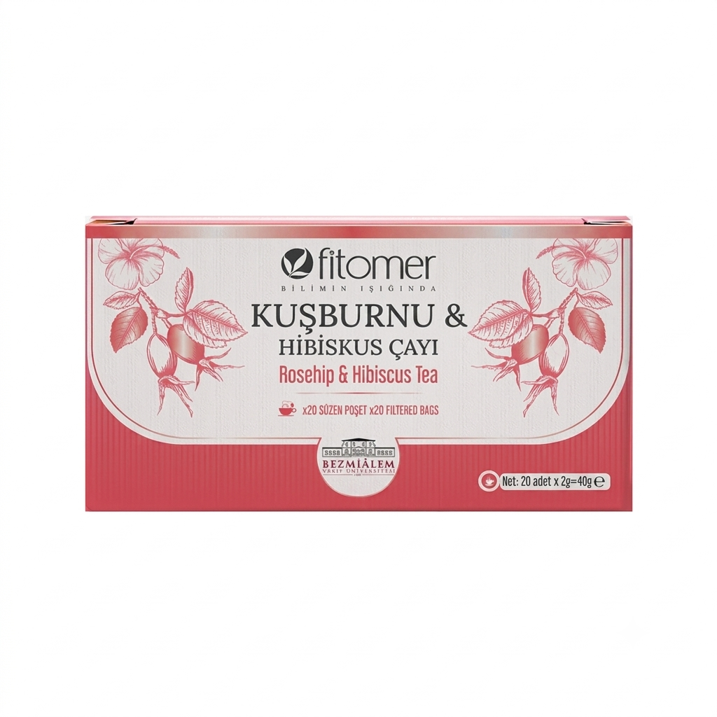 Fitomer Rosehip & Hibiscus Tea – 2 GR x 20 Pack