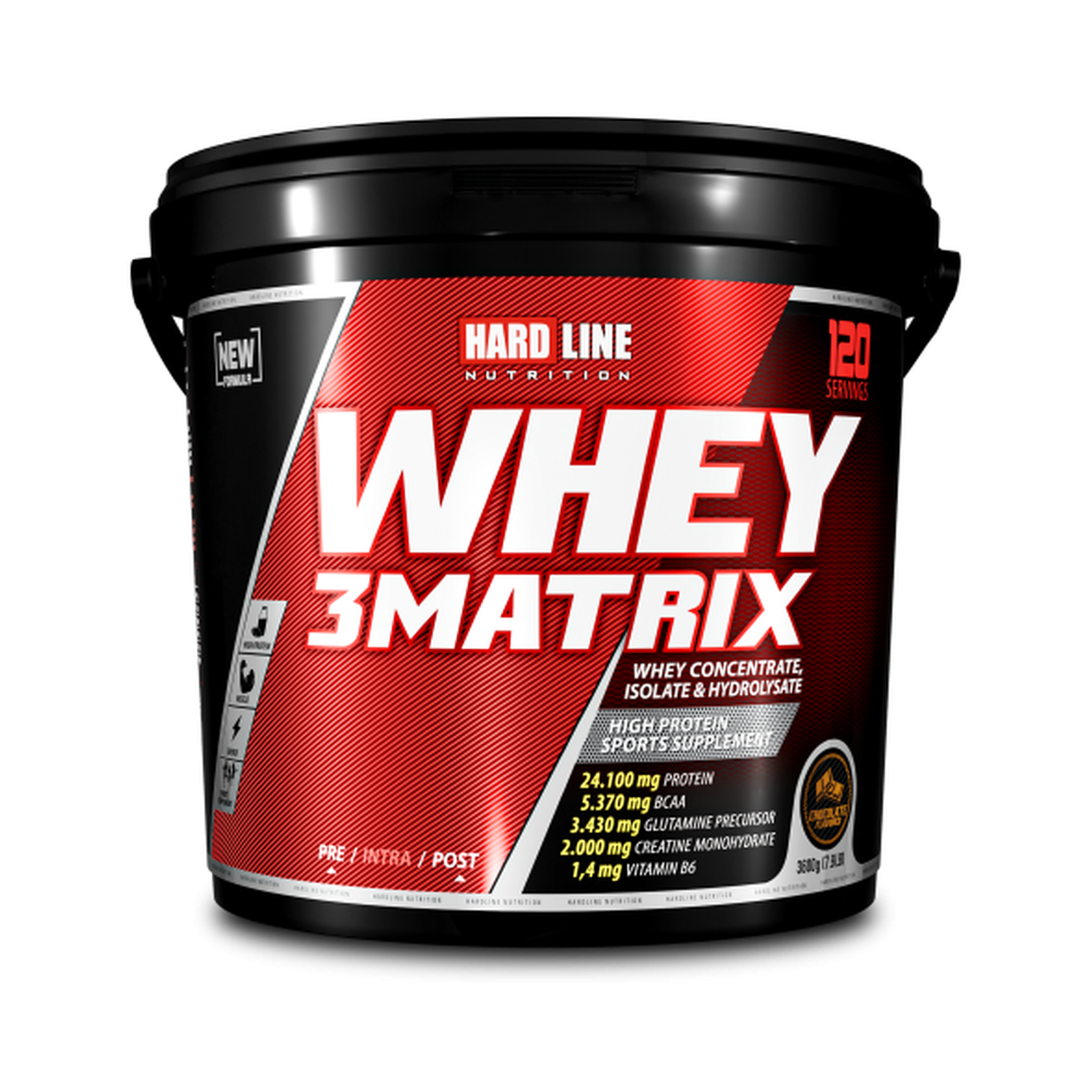 Hardline Whey 3Matrix 3600 Gr Chocolate – Muscle Mass Support