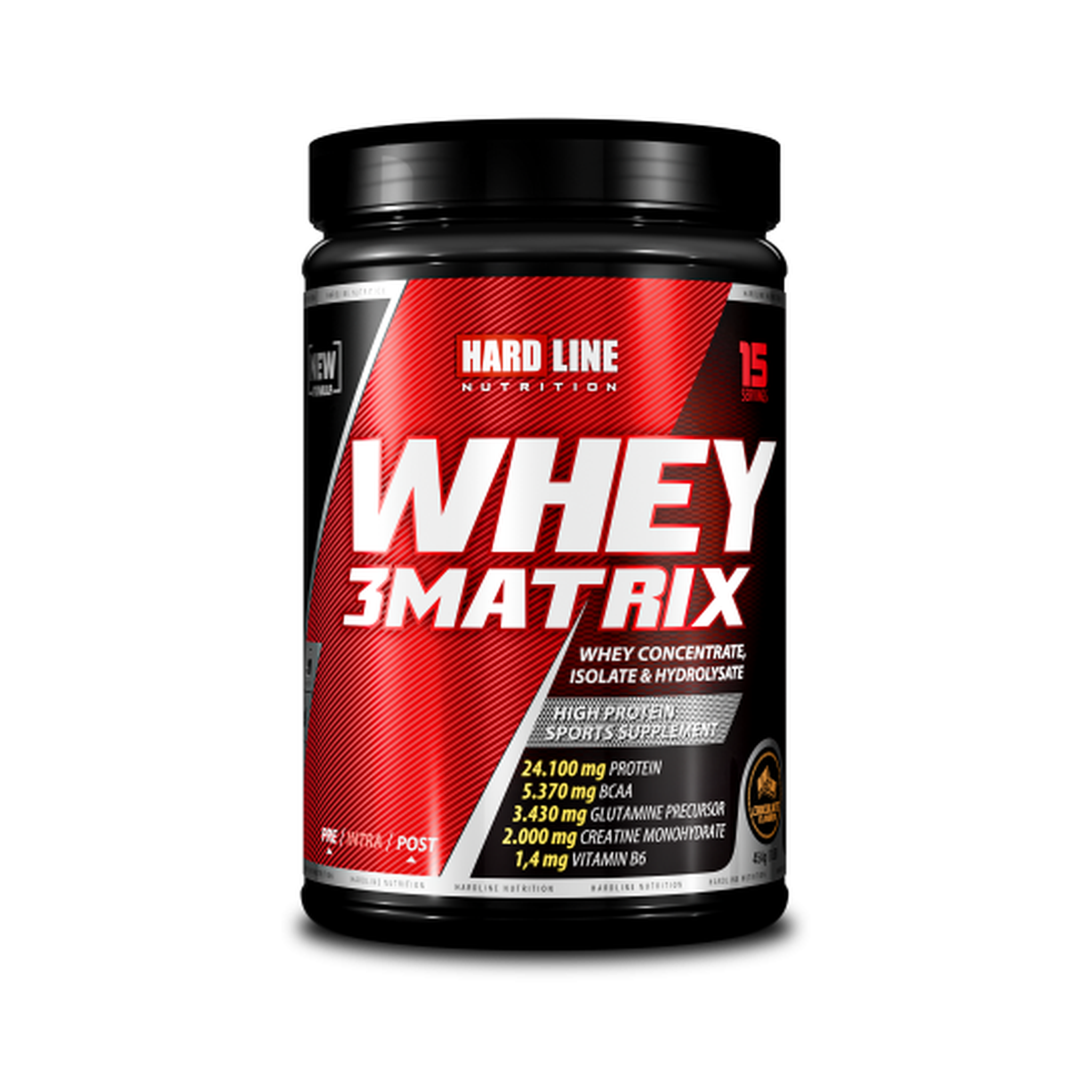 Hardline Whey 3Matrix 454 Gr – Chocolate – Sports  Supplement