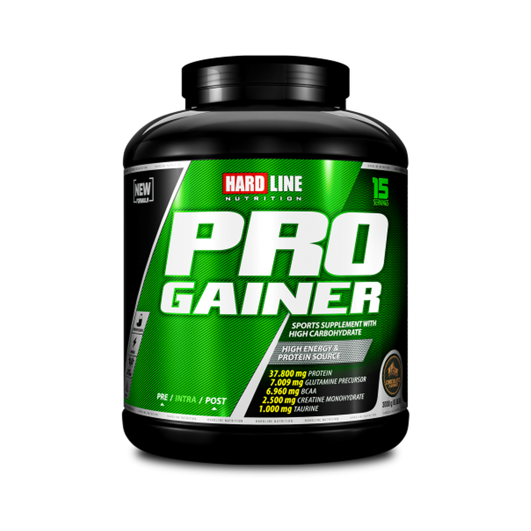 Hardline Progainer 3000 Gr – Chocolate – 15 Servings – Energy & Muscle Mass Support