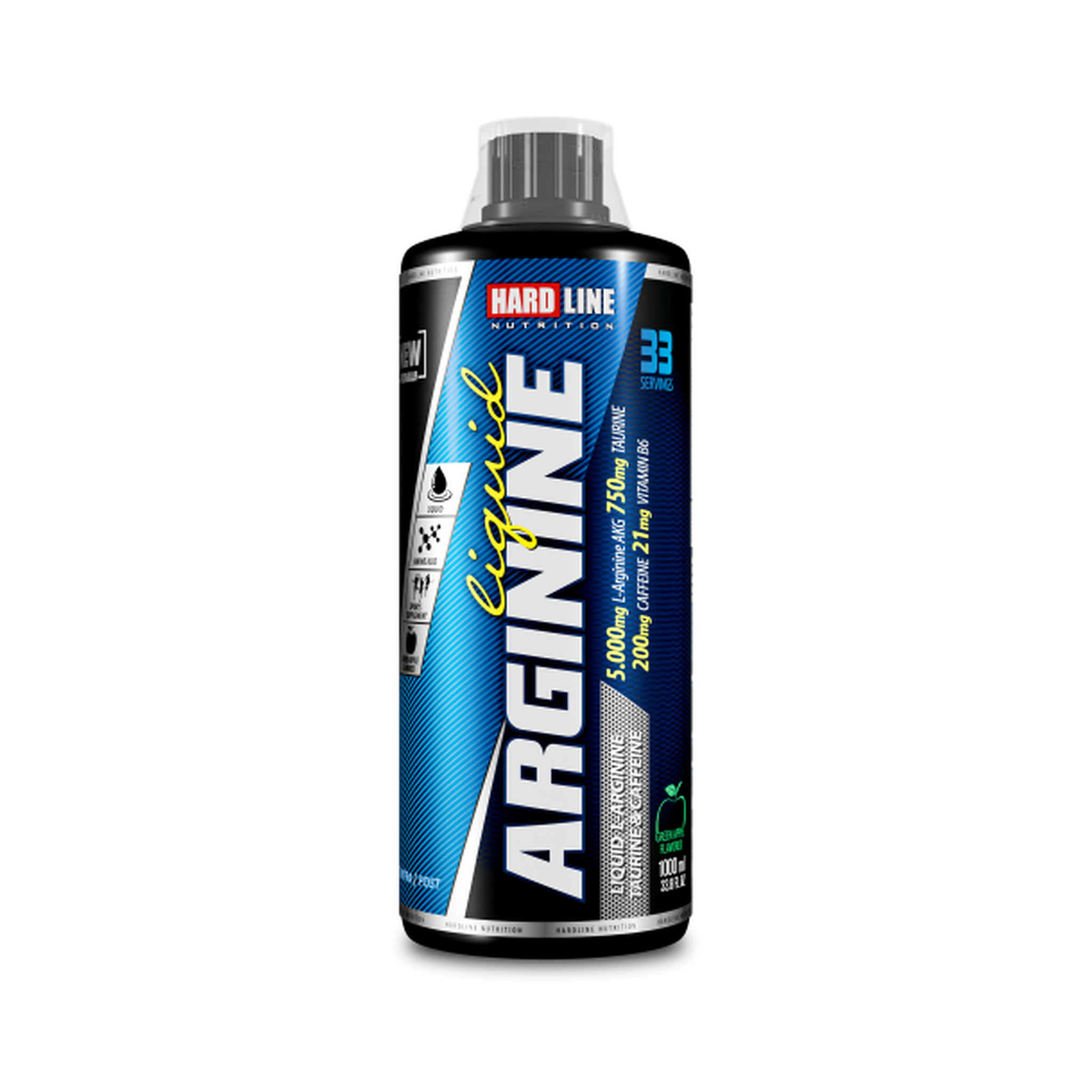 Hardline Arginine Liquid 1000 ml – Green Apple