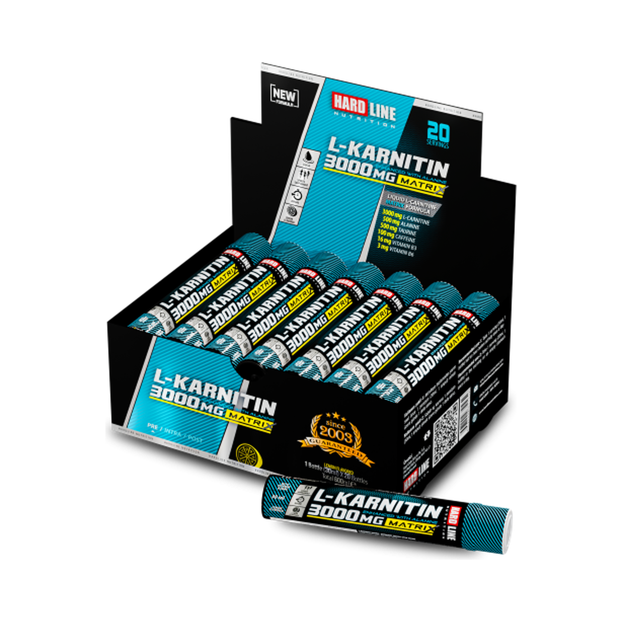 Hardline L-Carnitine Matrix 3000 mg – 20 Tablets (30 ml)