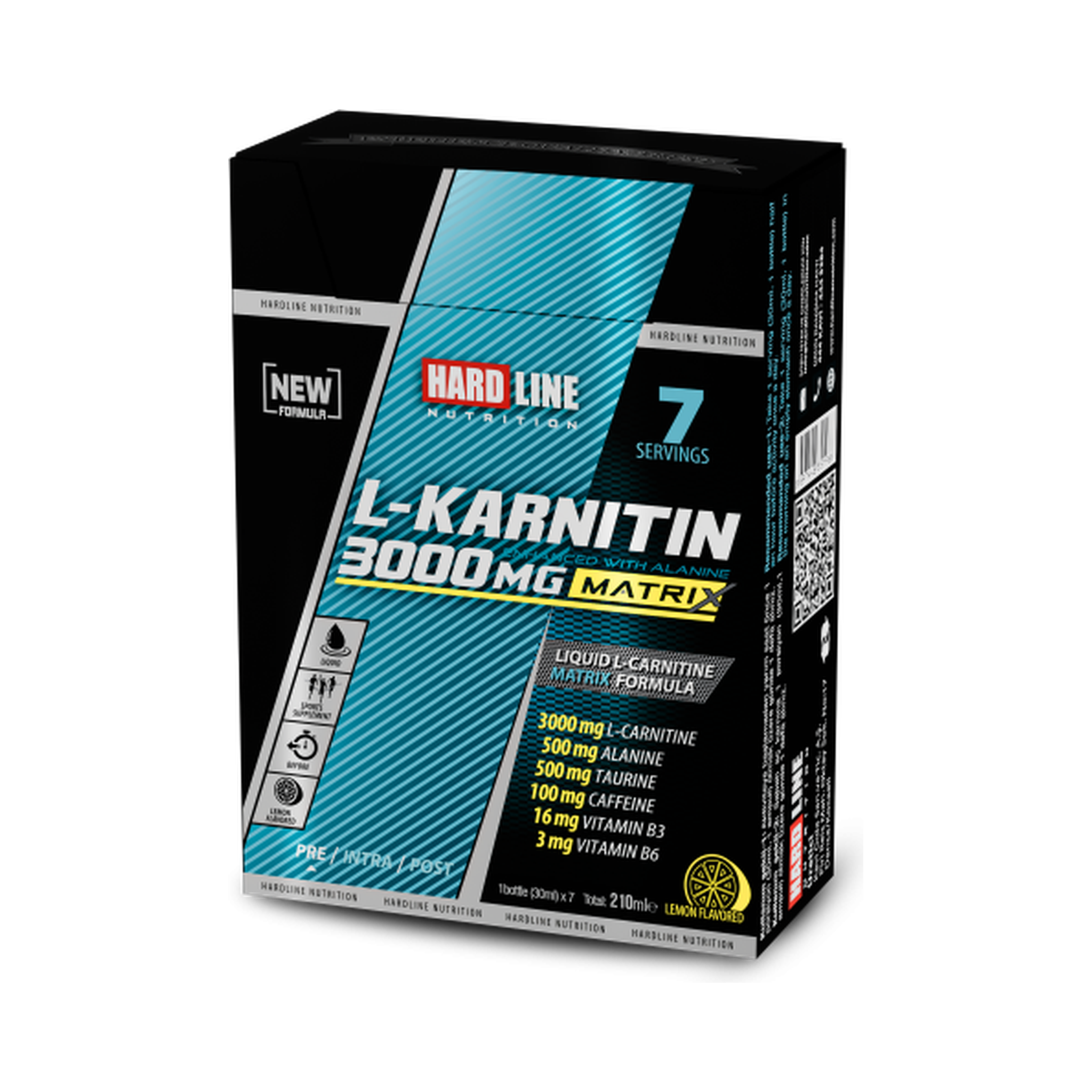 Hardline L-Carnitine Matrix Lemon 3000 mg – 7 × 30 ml